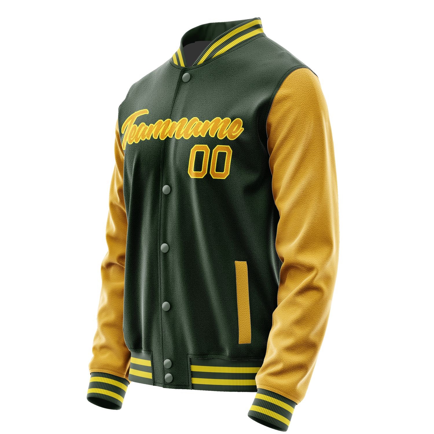 Maßgeschneidertes Tannengrün Gelb Jacke JA0606190626B22619