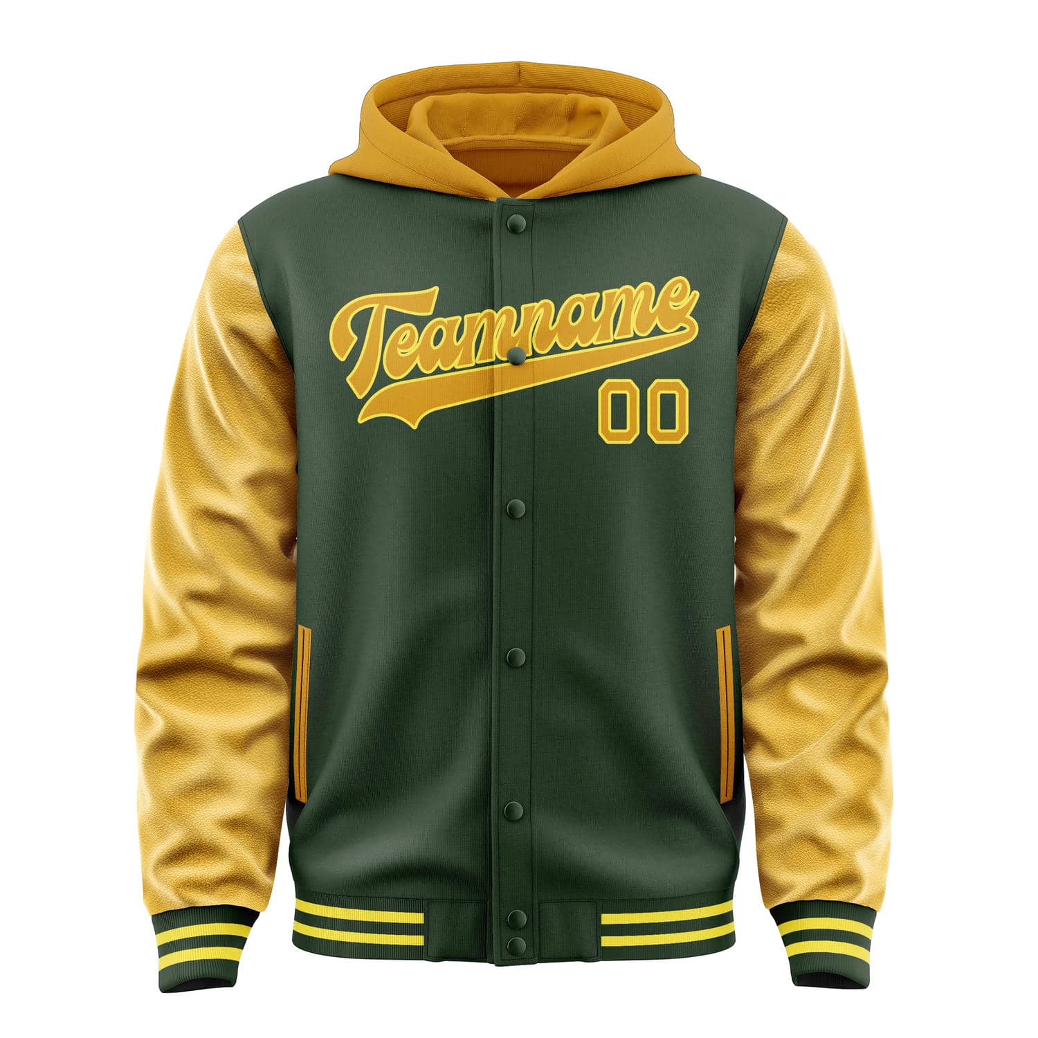 Maßgeschneidertes Tannengrün Gelb Jacke