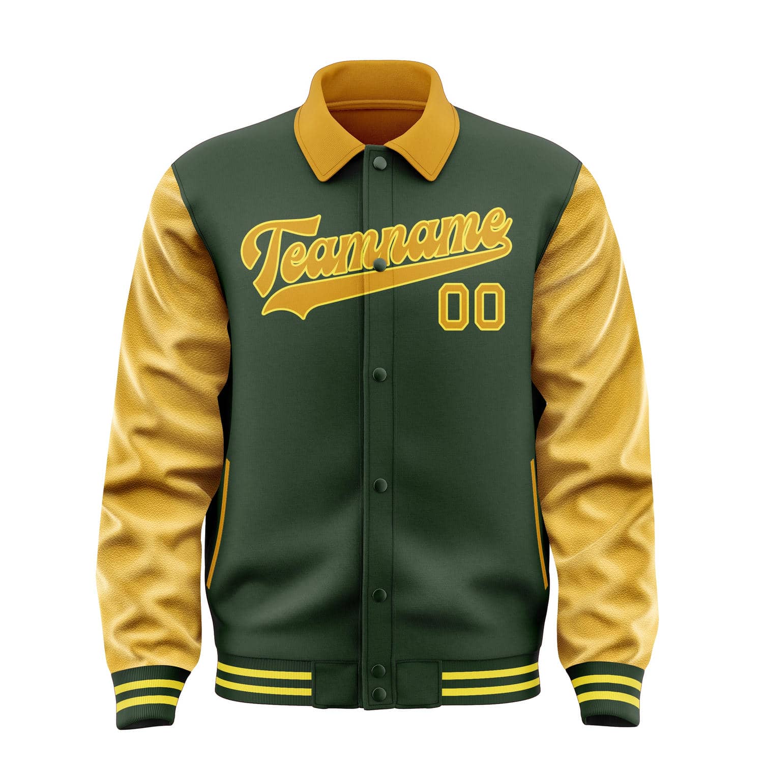 Maßgeschneidertes Tannengrün Gelb Jacke