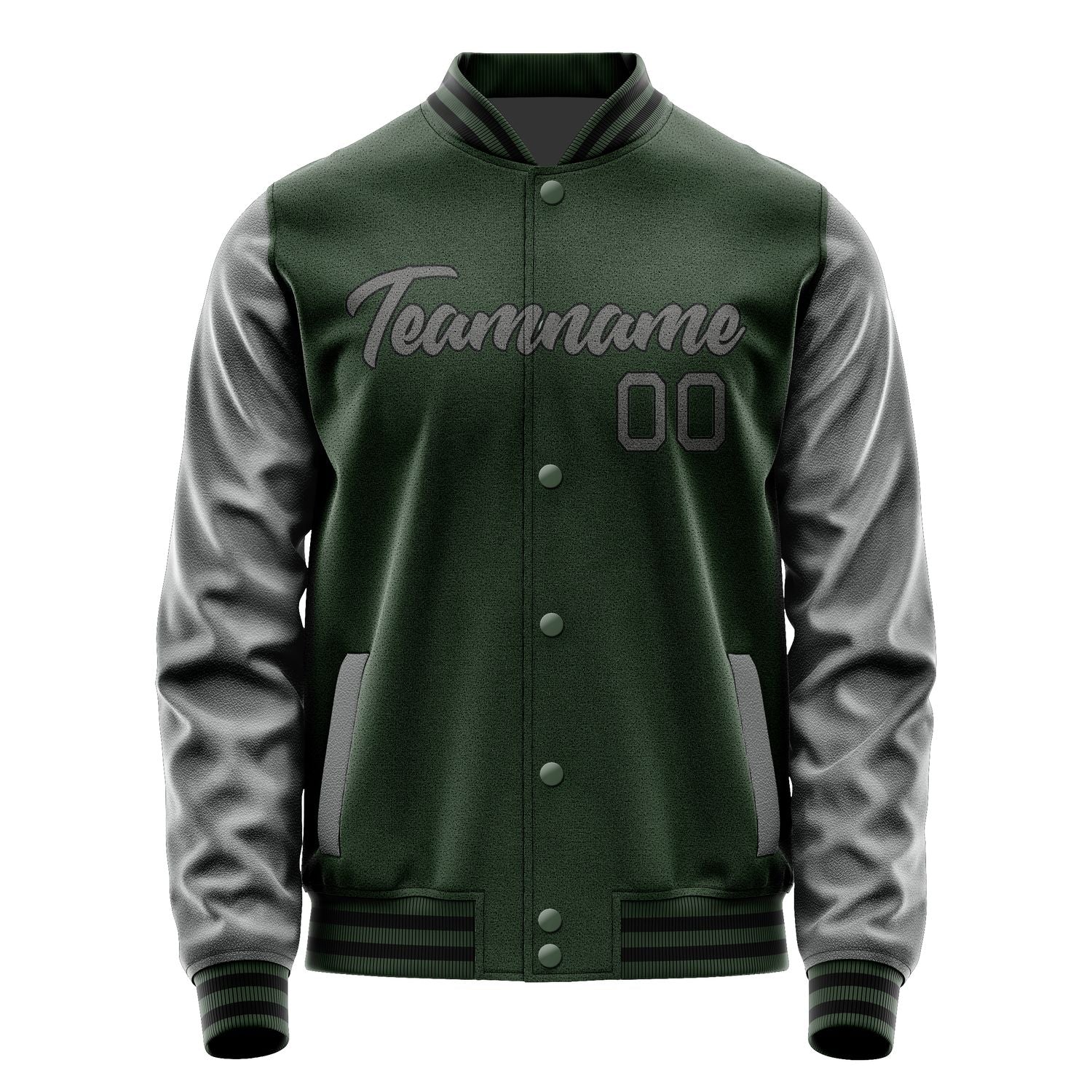 Maßgeschneidertes Tannengrün Dunkelgrau Jacke JA0606200617B21720