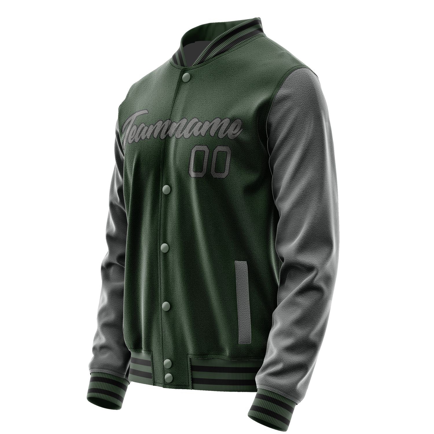 Maßgeschneidertes Tannengrün Dunkelgrau Jacke JA0606200617B21720