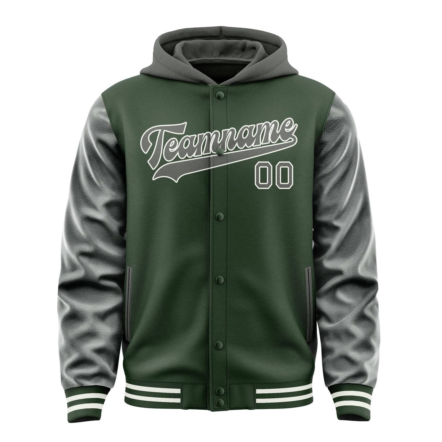 Maßgeschneidertes Tannengrün Dunkelgrau Jacke