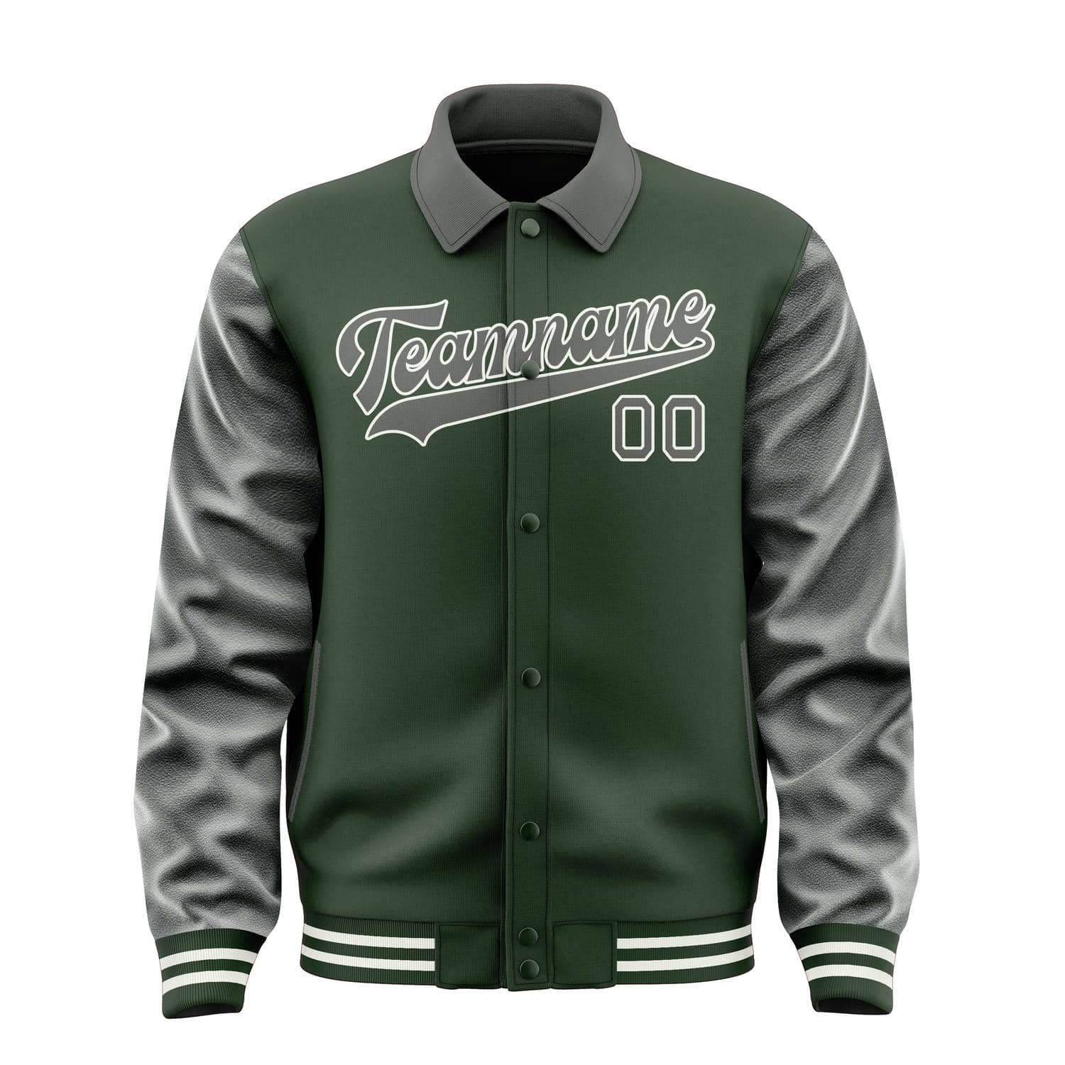 Maßgeschneidertes Tannengrün Dunkelgrau Jacke