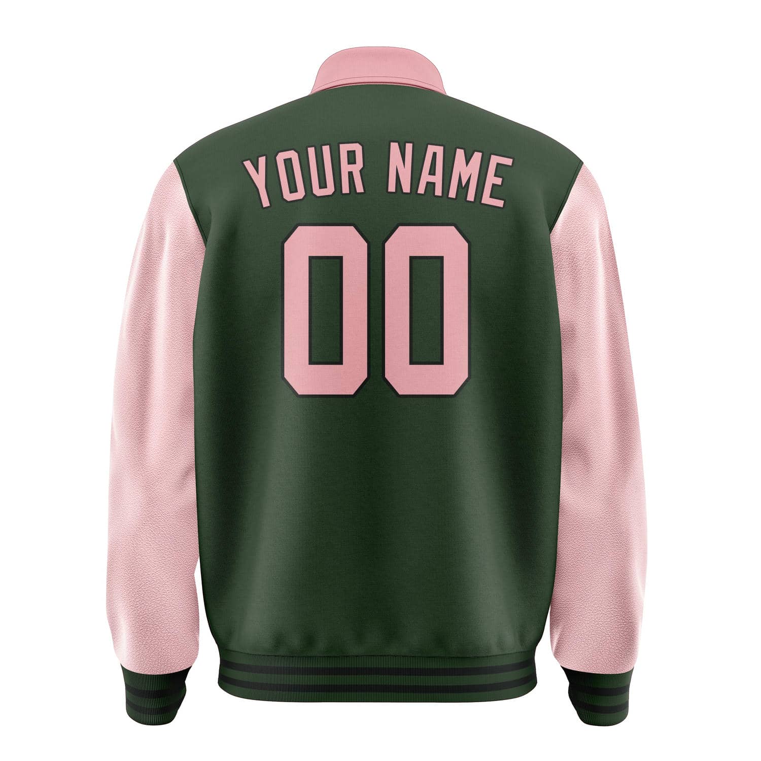 Maßgeschneidertes Tannengrün Rosa Jacke