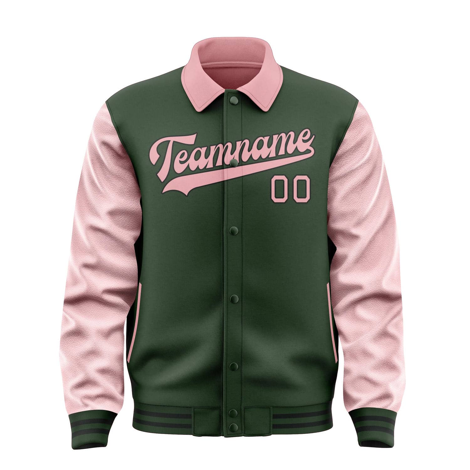 Maßgeschneidertes Tannengrün Rosa Jacke