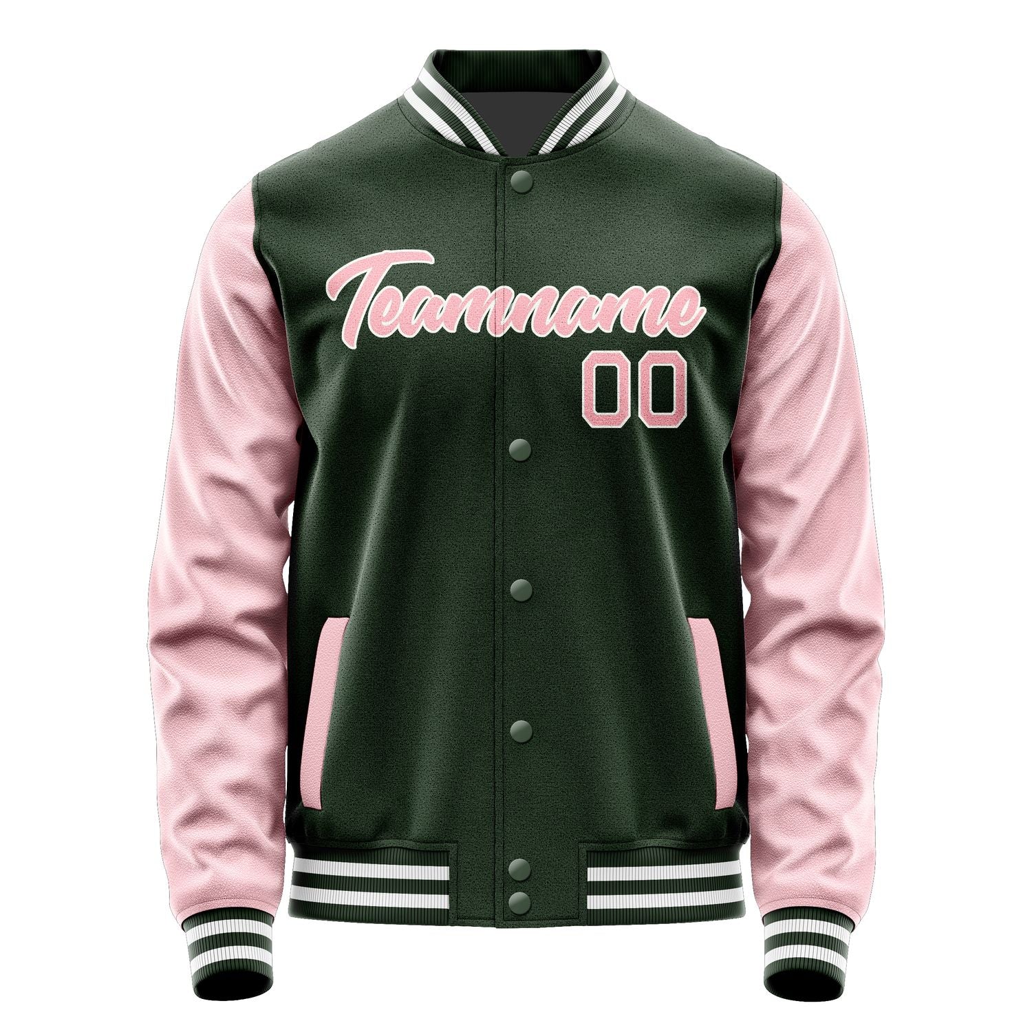 Maßgeschneidertes Tannengrün Rosa Jacke JA0606210618B21821