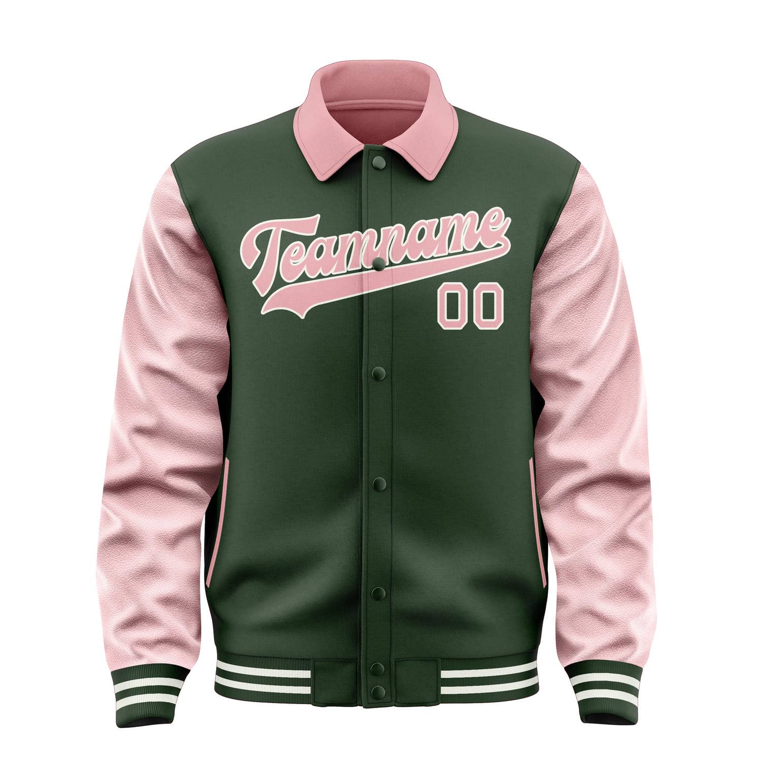 Maßgeschneidertes Tannengrün Rosa Jacke