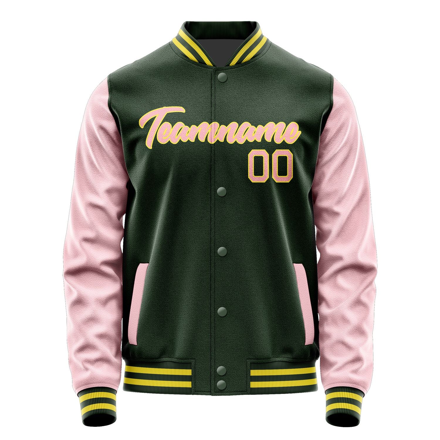 Maßgeschneidertes Tannengrün Rosa Jacke JA0606210626B22621