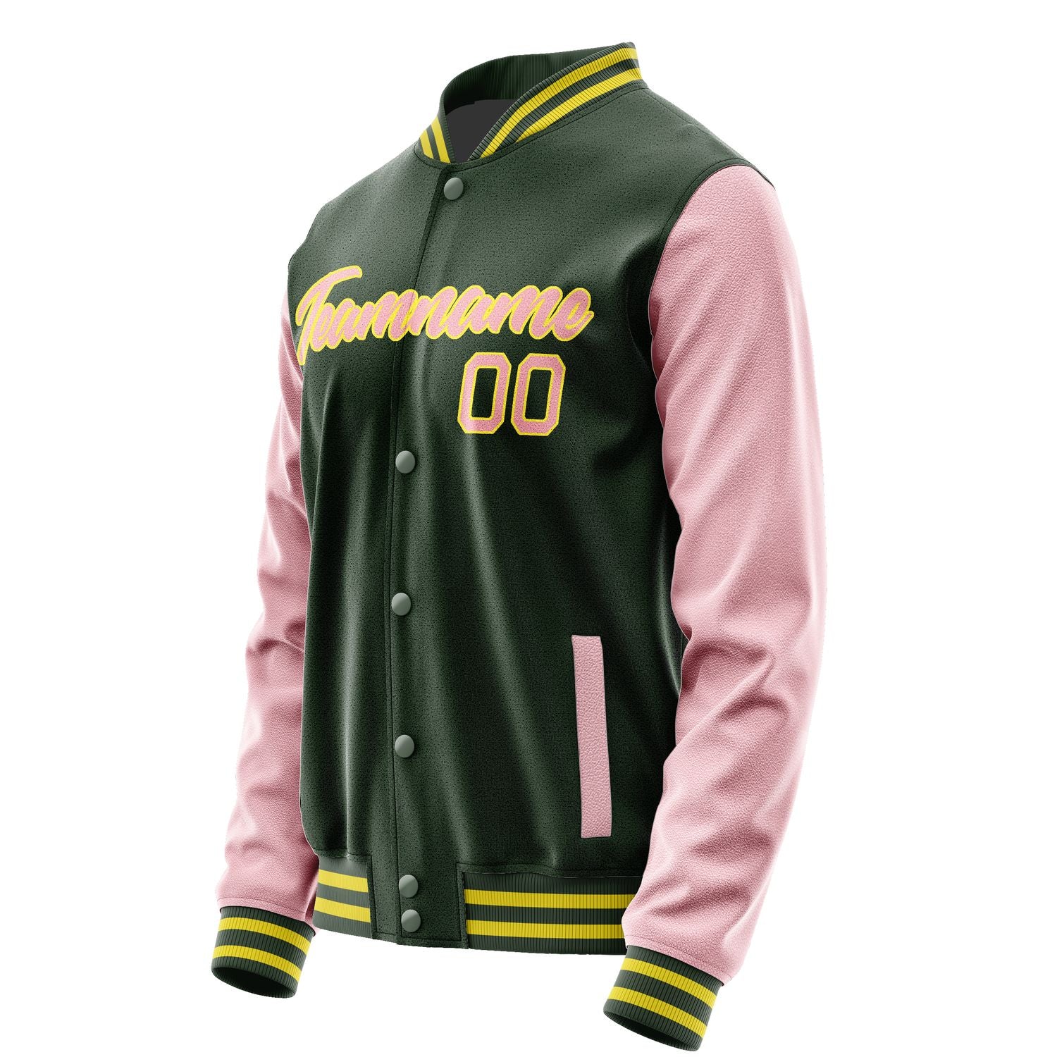 Maßgeschneidertes Tannengrün Rosa Jacke JA0606210626B22621