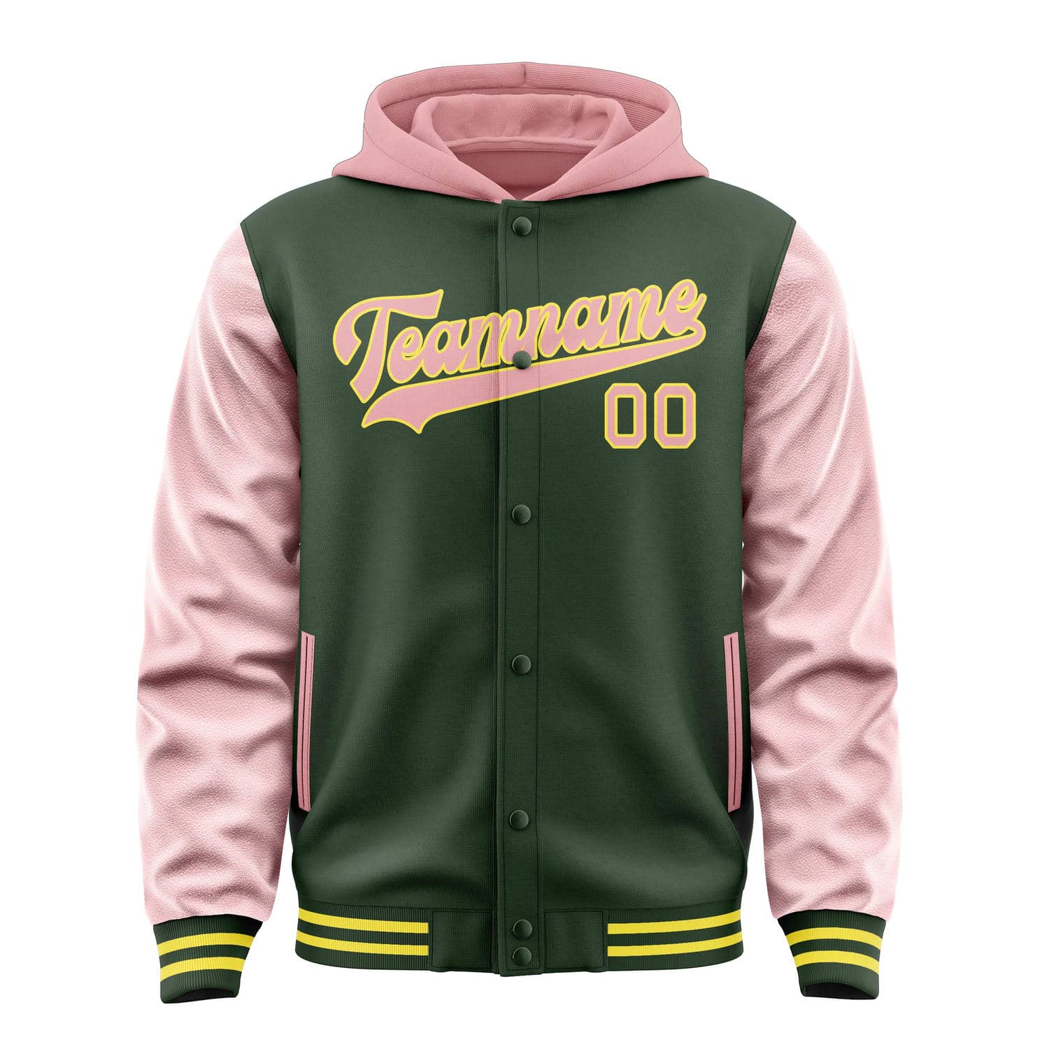 Maßgeschneidertes Tannengrün Rosa Jacke