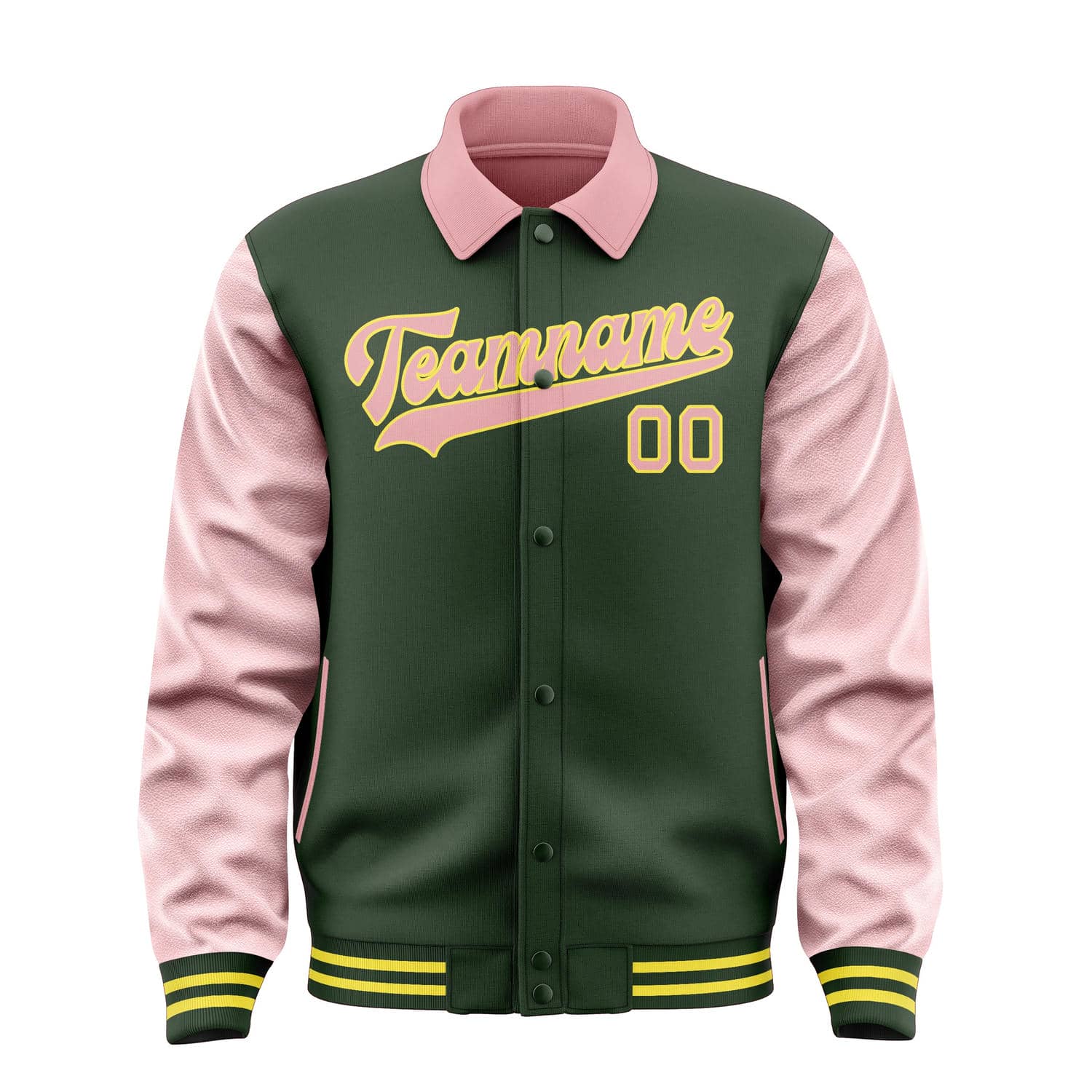 Maßgeschneidertes Tannengrün Rosa Jacke