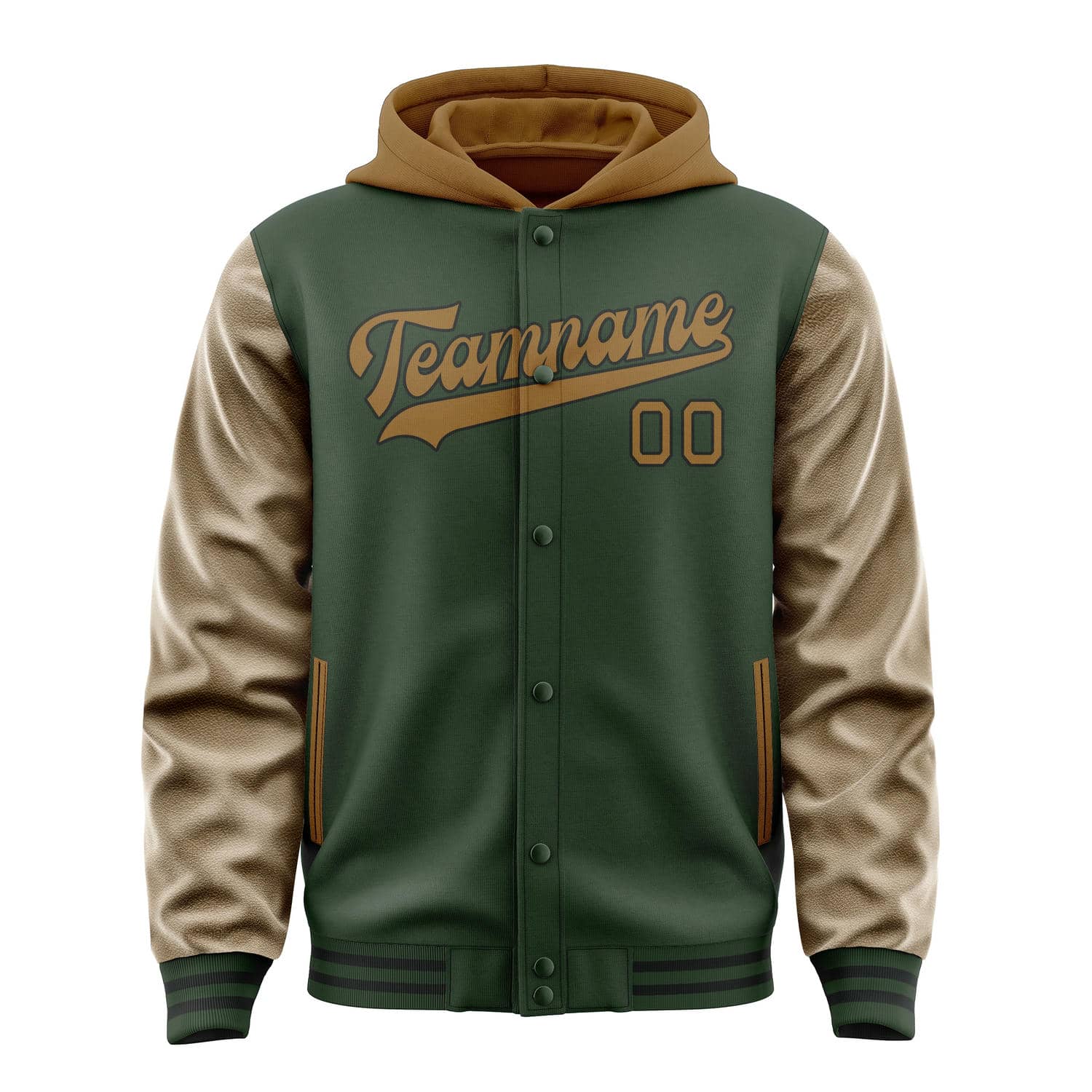 Maßgeschneidertes Tannengrün Khaki Jacke