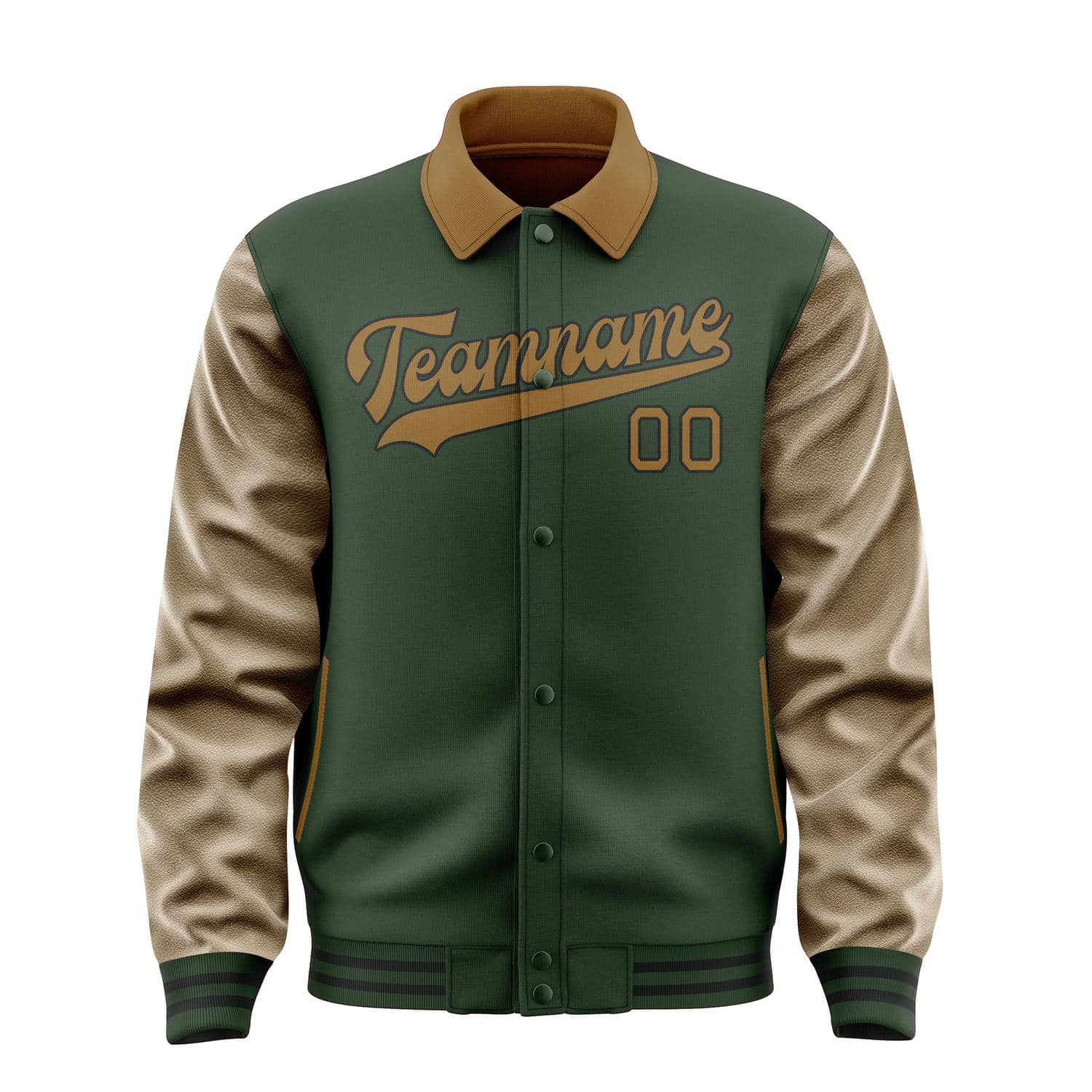 Maßgeschneidertes Tannengrün Khaki Jacke