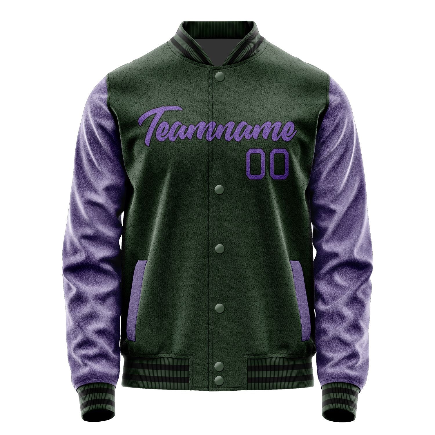 Maßgeschneidertes Tannengrün Lavendel Jacke JA0606230617B21723