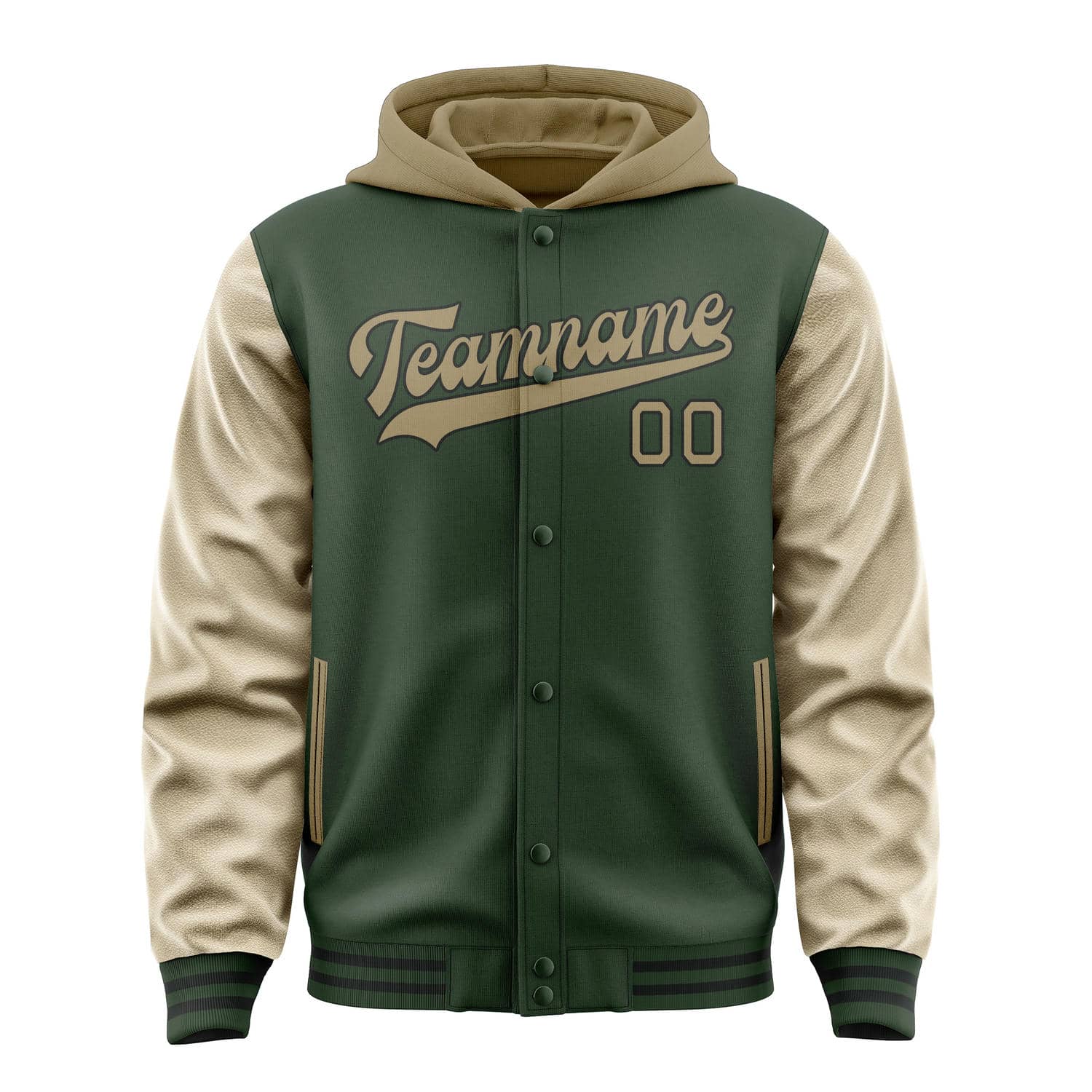 Maßgeschneidertes Tannengrün Hellkhaki Jacke