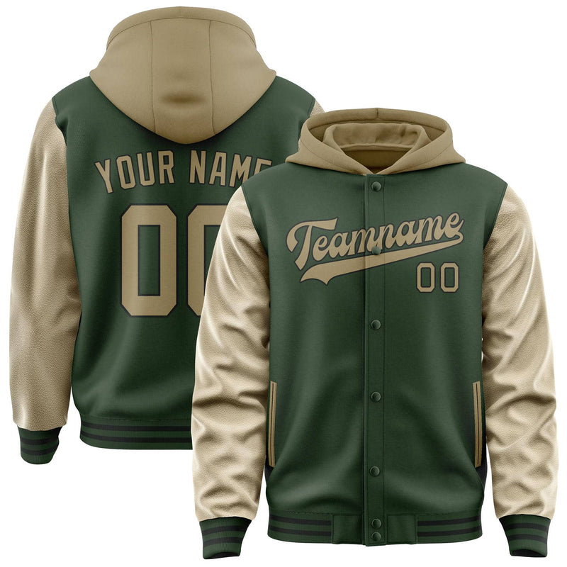 Maßgeschneidertes Tannengrün Hellkhaki Jacke JA060625061717252517