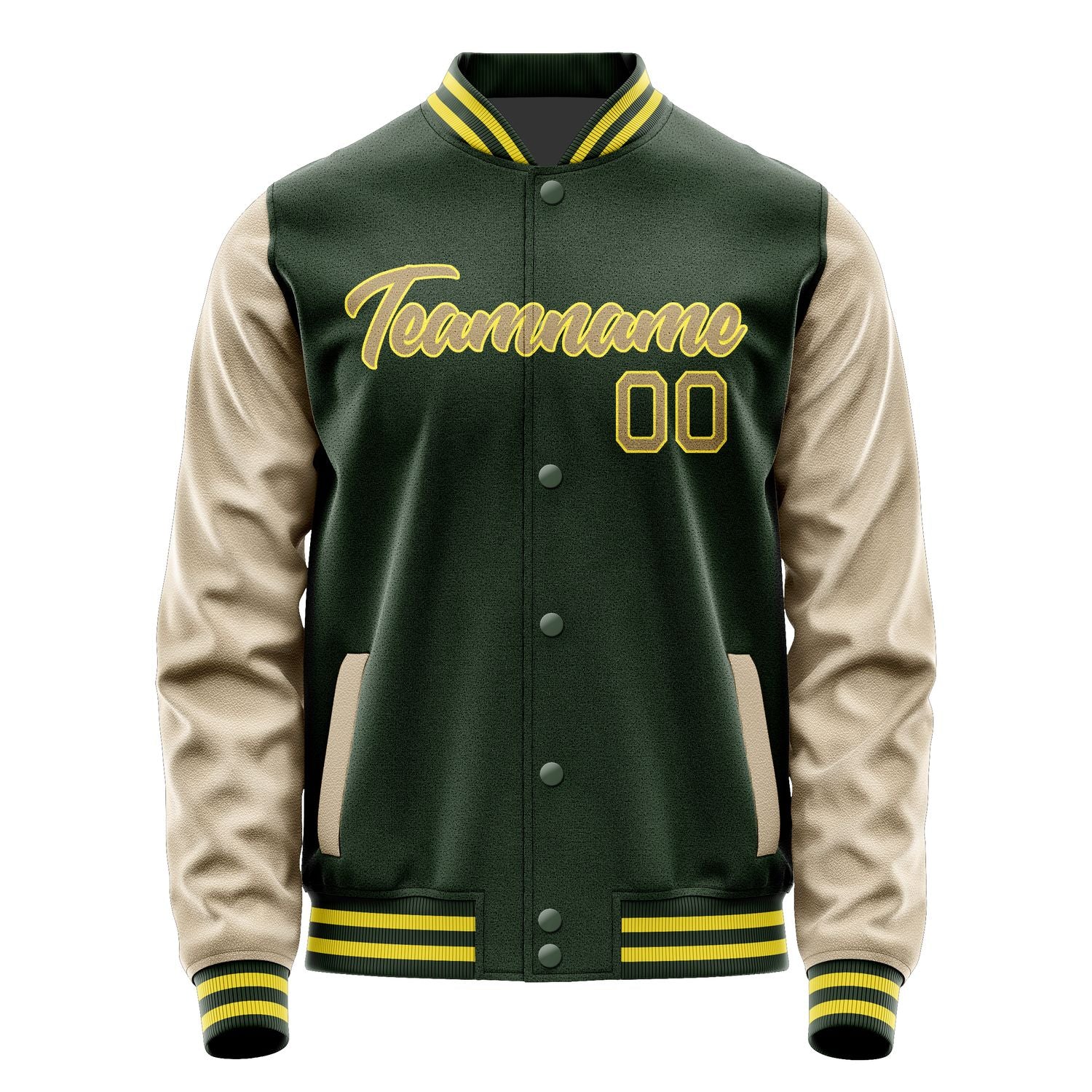 Maßgeschneidertes Tannengrün Hellkhaki Jacke JA0606250626B22625