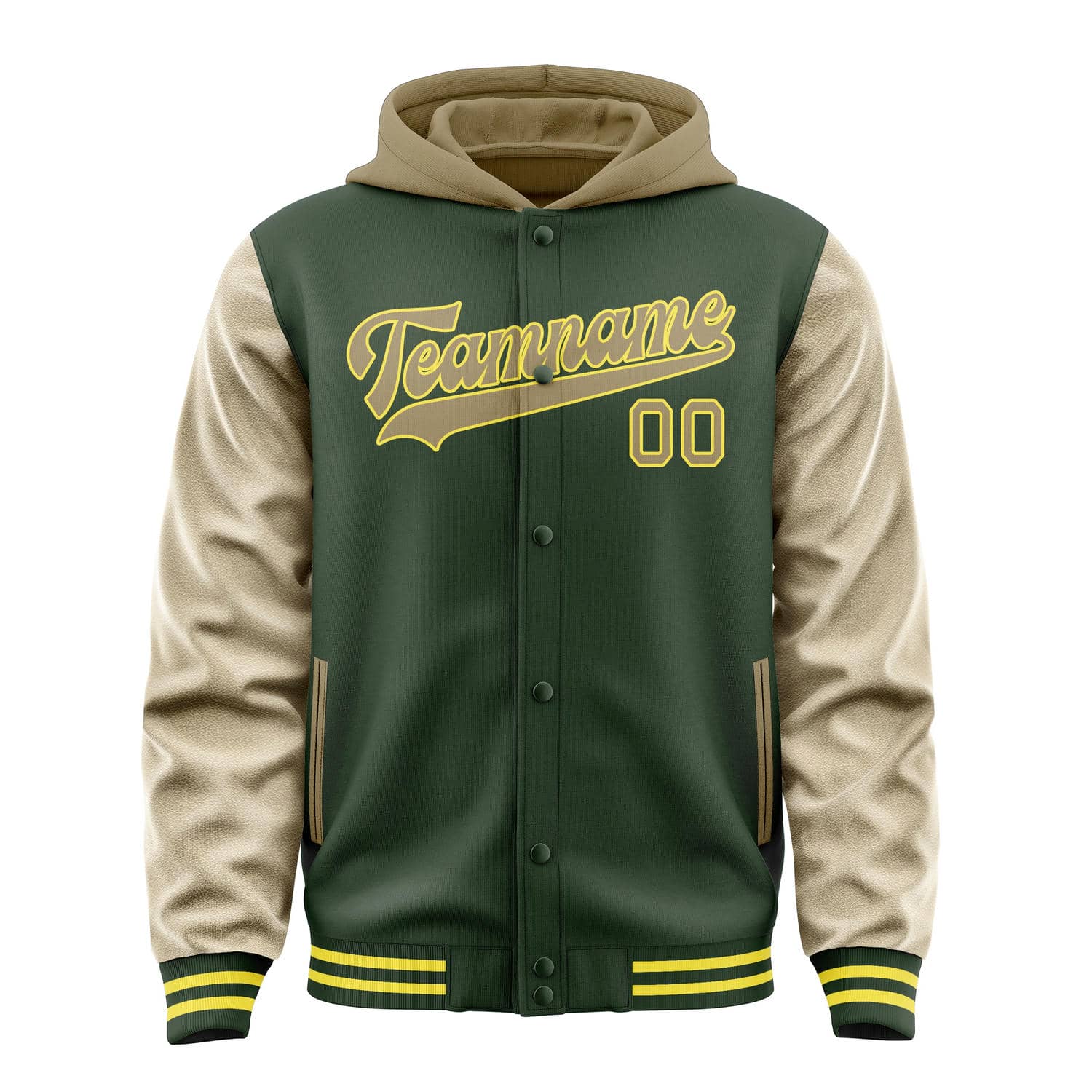 Maßgeschneidertes Tannengrün Hellkhaki Jacke