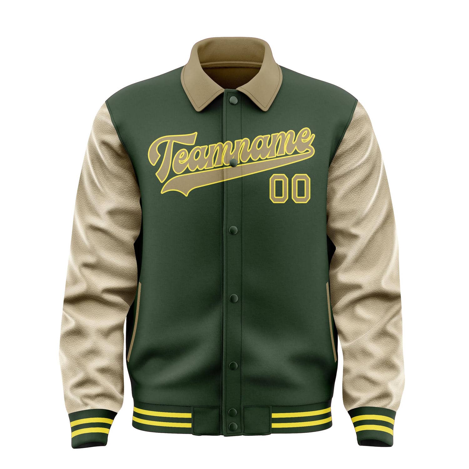 Maßgeschneidertes Tannengrün Hellkhaki Jacke