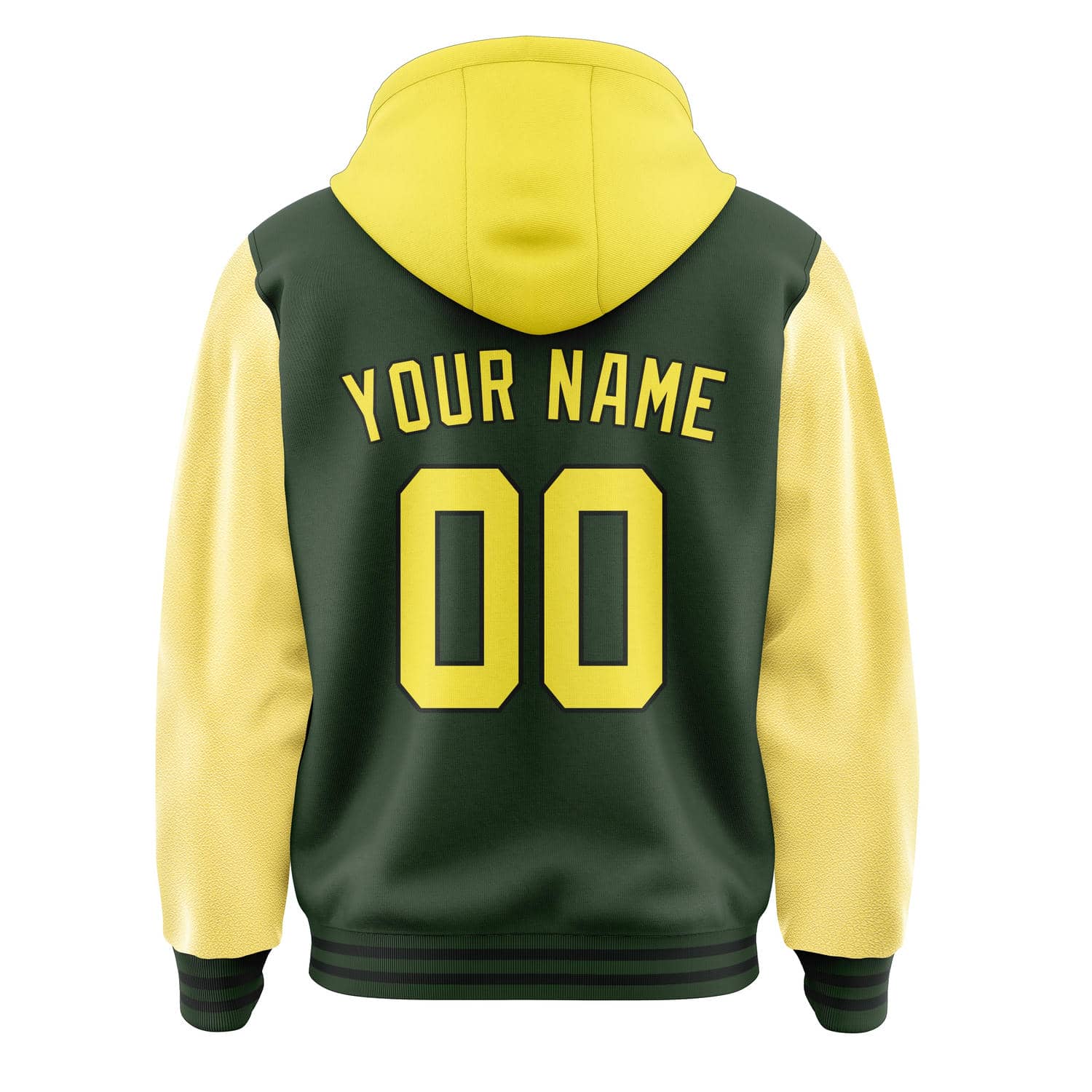 Maßgeschneidertes Tannengrün Blassgelb Jacke