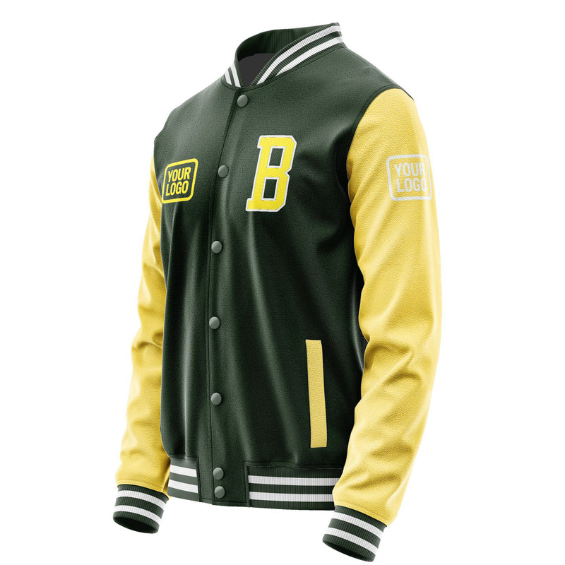Maßgeschneidertes Tannengrün Blassgelb Jacke JA060626061818262618