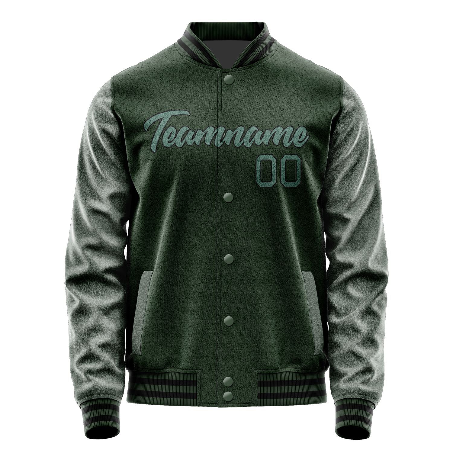 Maßgeschneidertes Tannengrün Blaugrün Jacke JA0606270617B21727
