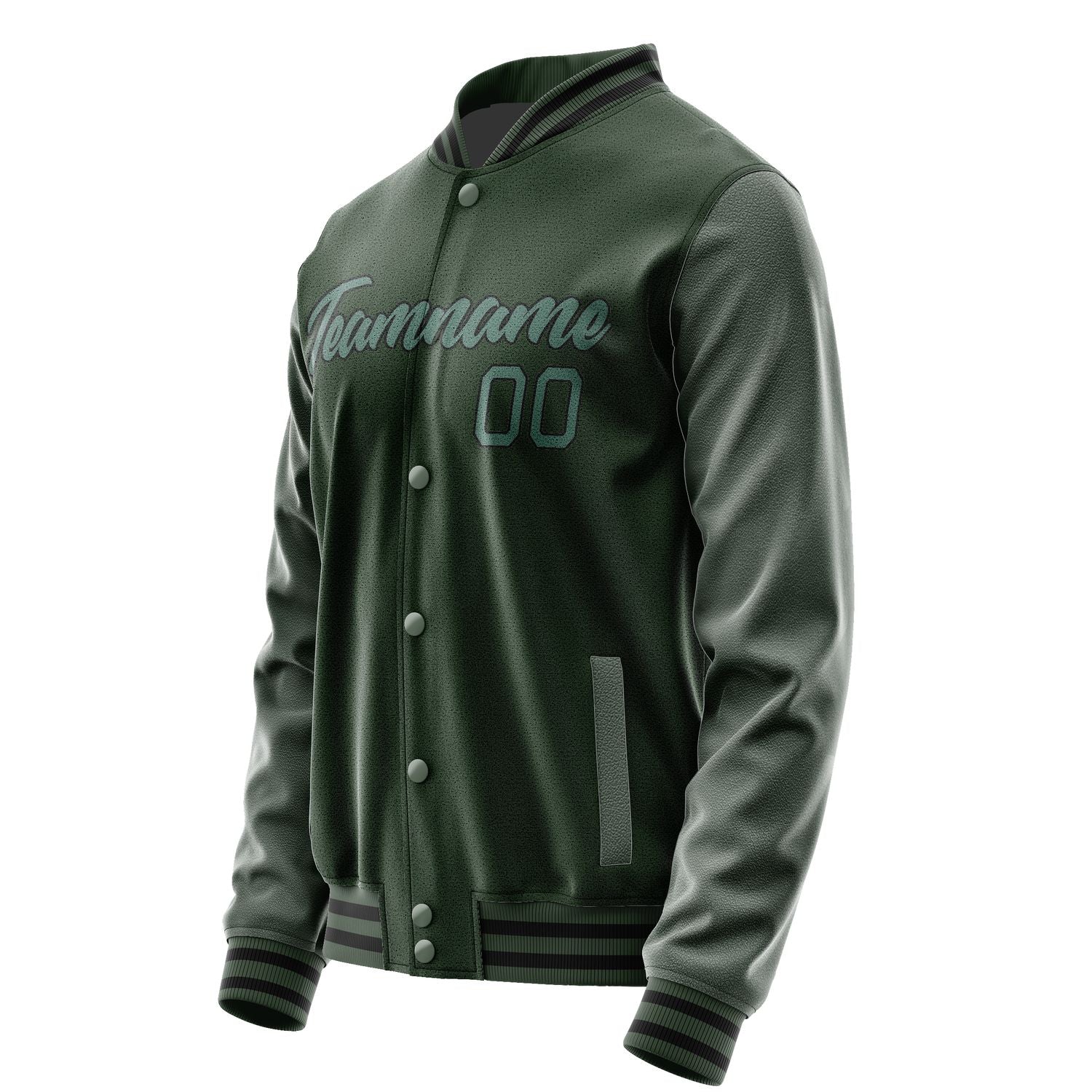 Maßgeschneidertes Tannengrün Blaugrün Jacke JA0606270617B21727