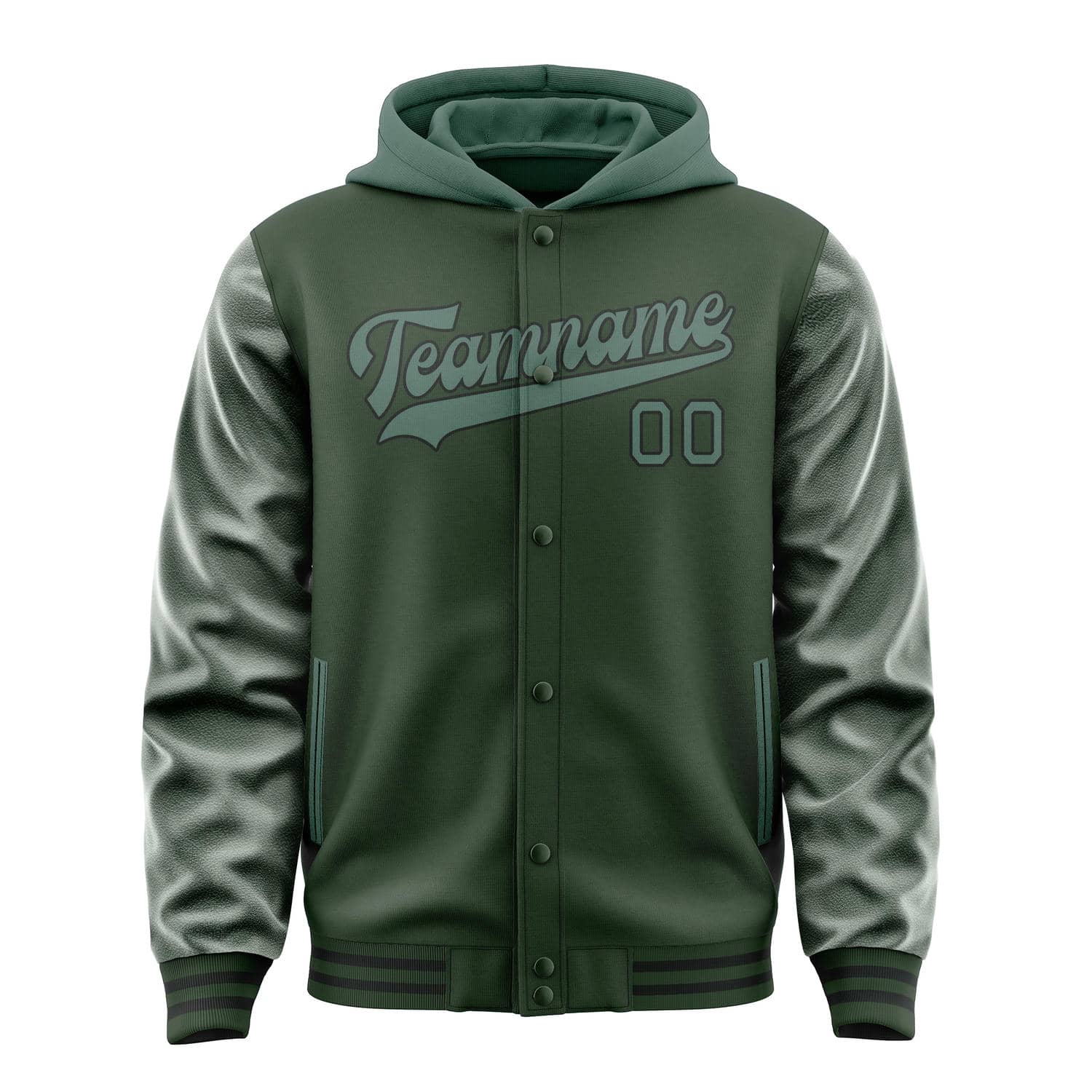 Maßgeschneidertes Tannengrün Blaugrün Jacke