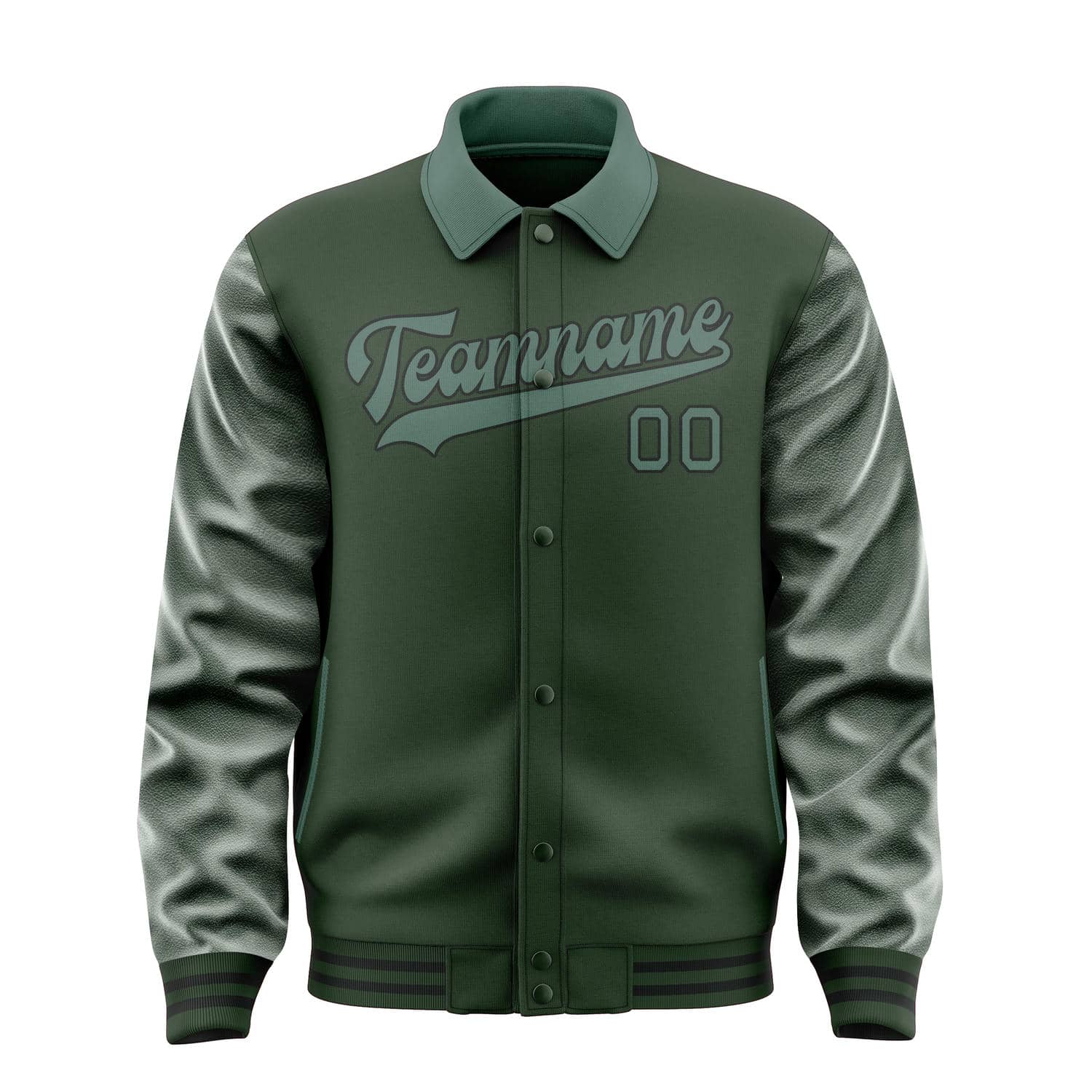 Maßgeschneidertes Tannengrün Blaugrün Jacke