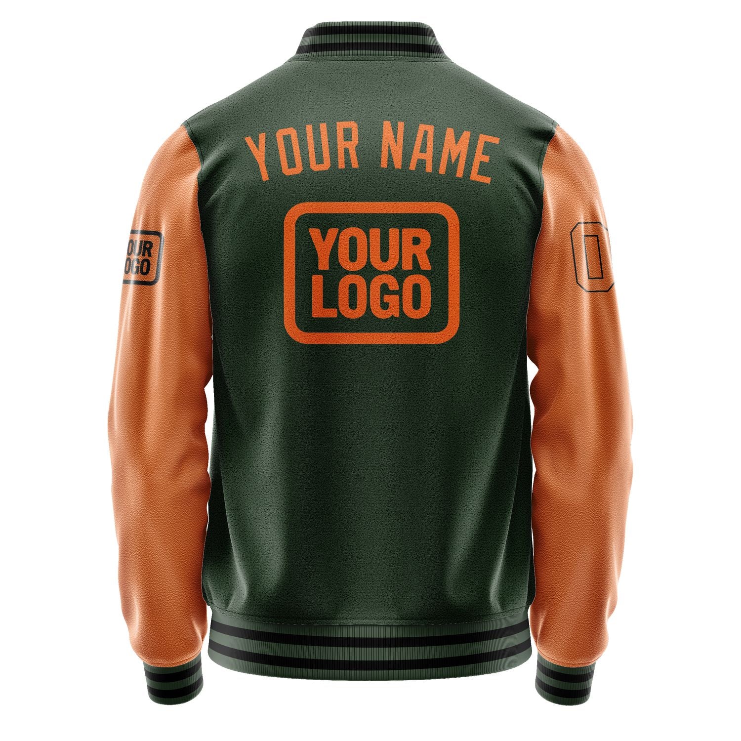 Maßgeschneidertes Tannengrün Orange Jacke JA060628061717282817