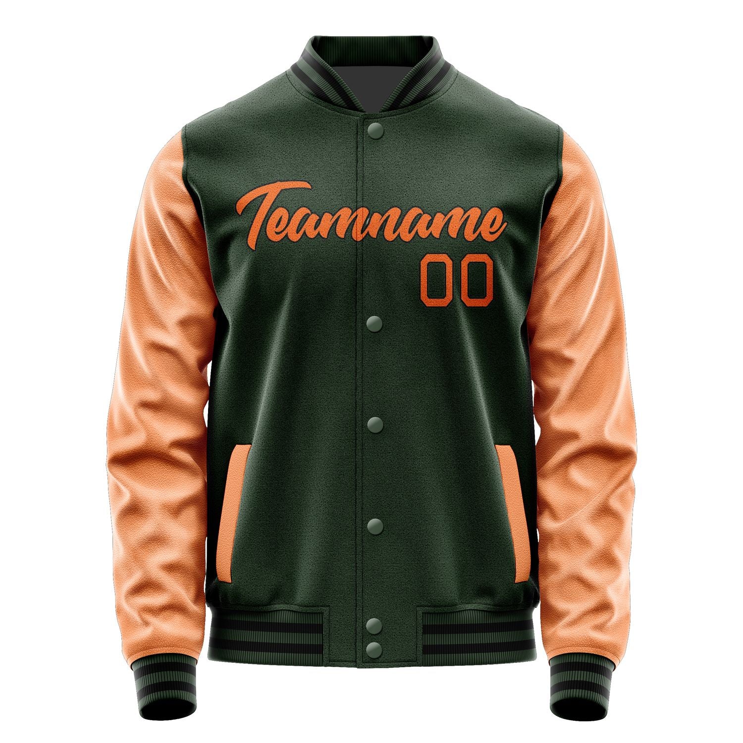 Maßgeschneidertes Tannengrün Orange Jacke JA0606280617B21728