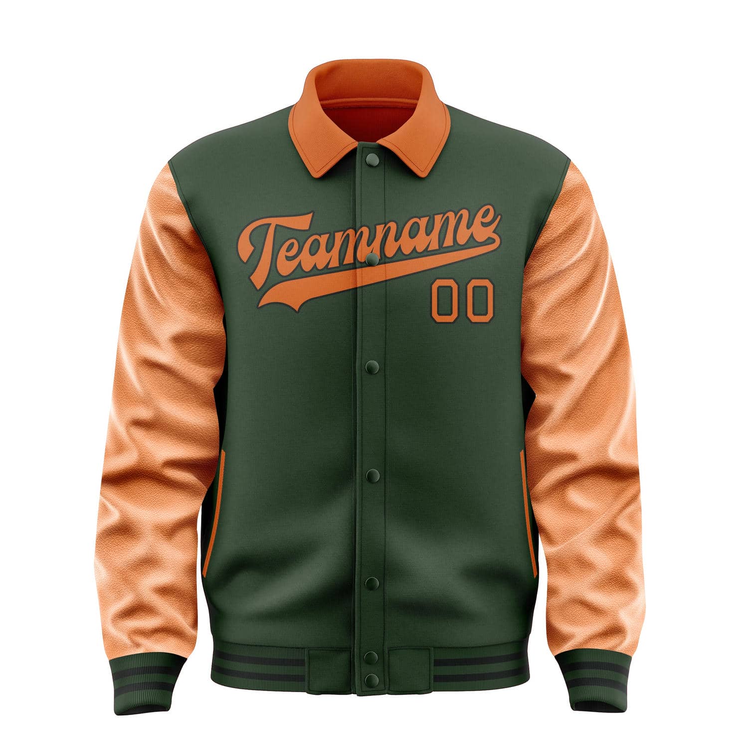 Maßgeschneidertes Tannengrün Orange Jacke