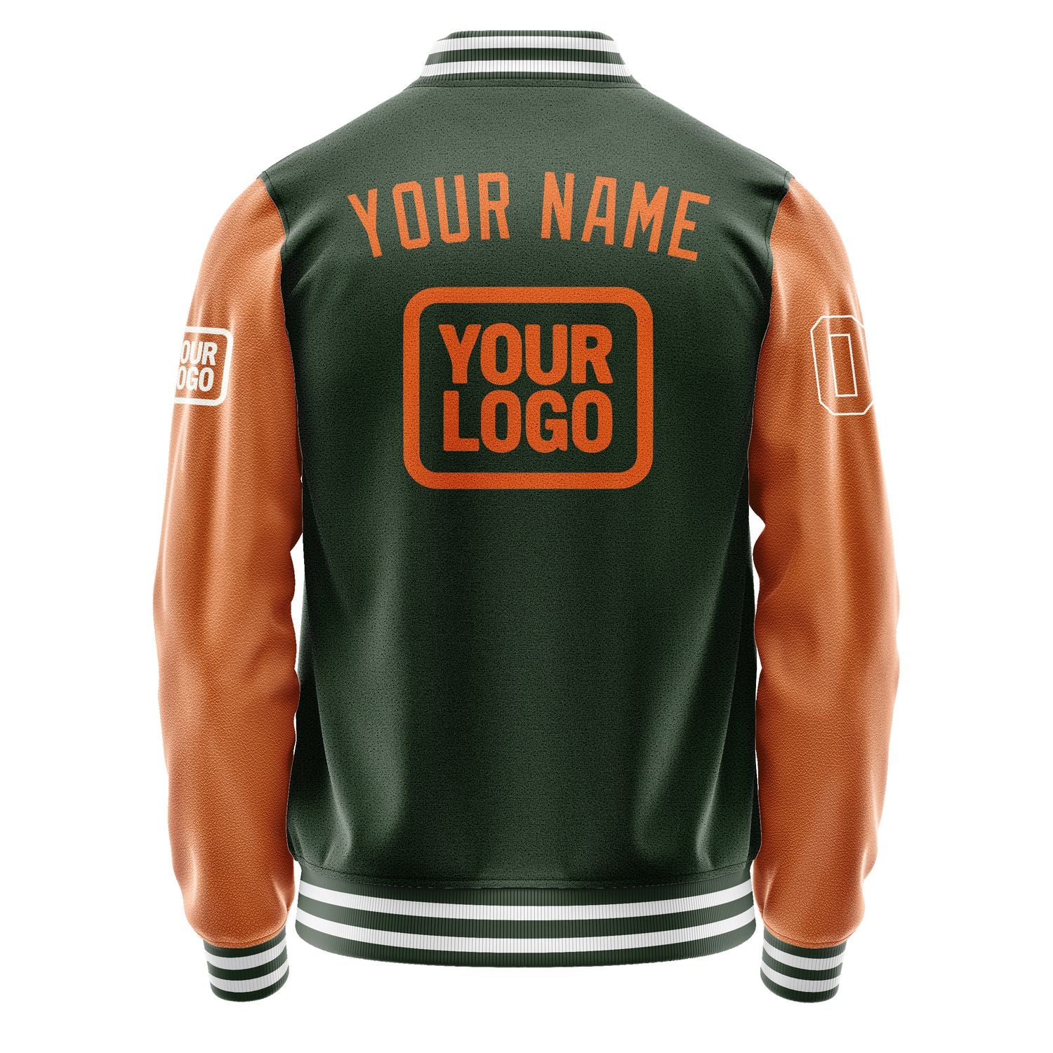 Maßgeschneidertes Tannengrün Orange Jacke JA060628061818282818