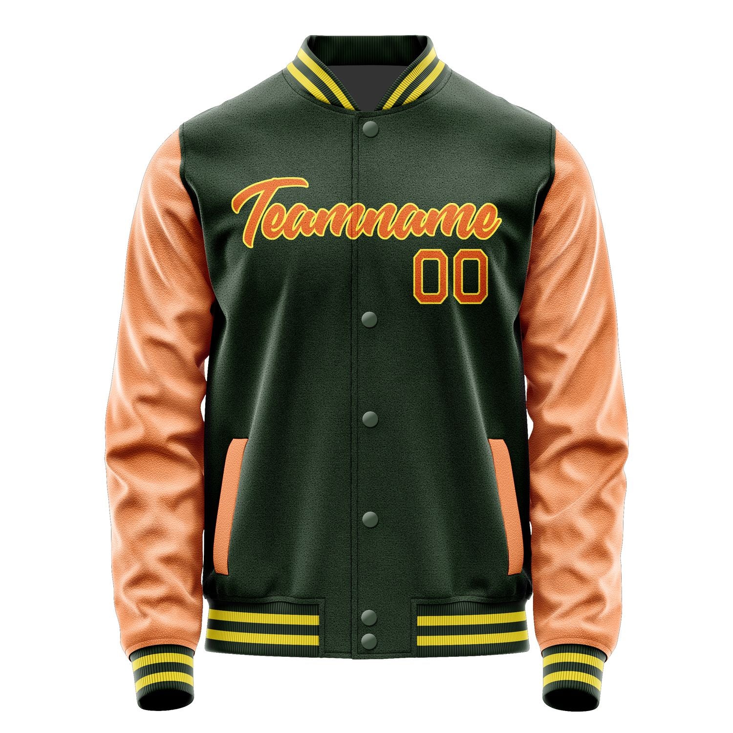 Maßgeschneidertes Tannengrün Orange Jacke JA0606280626B22628
