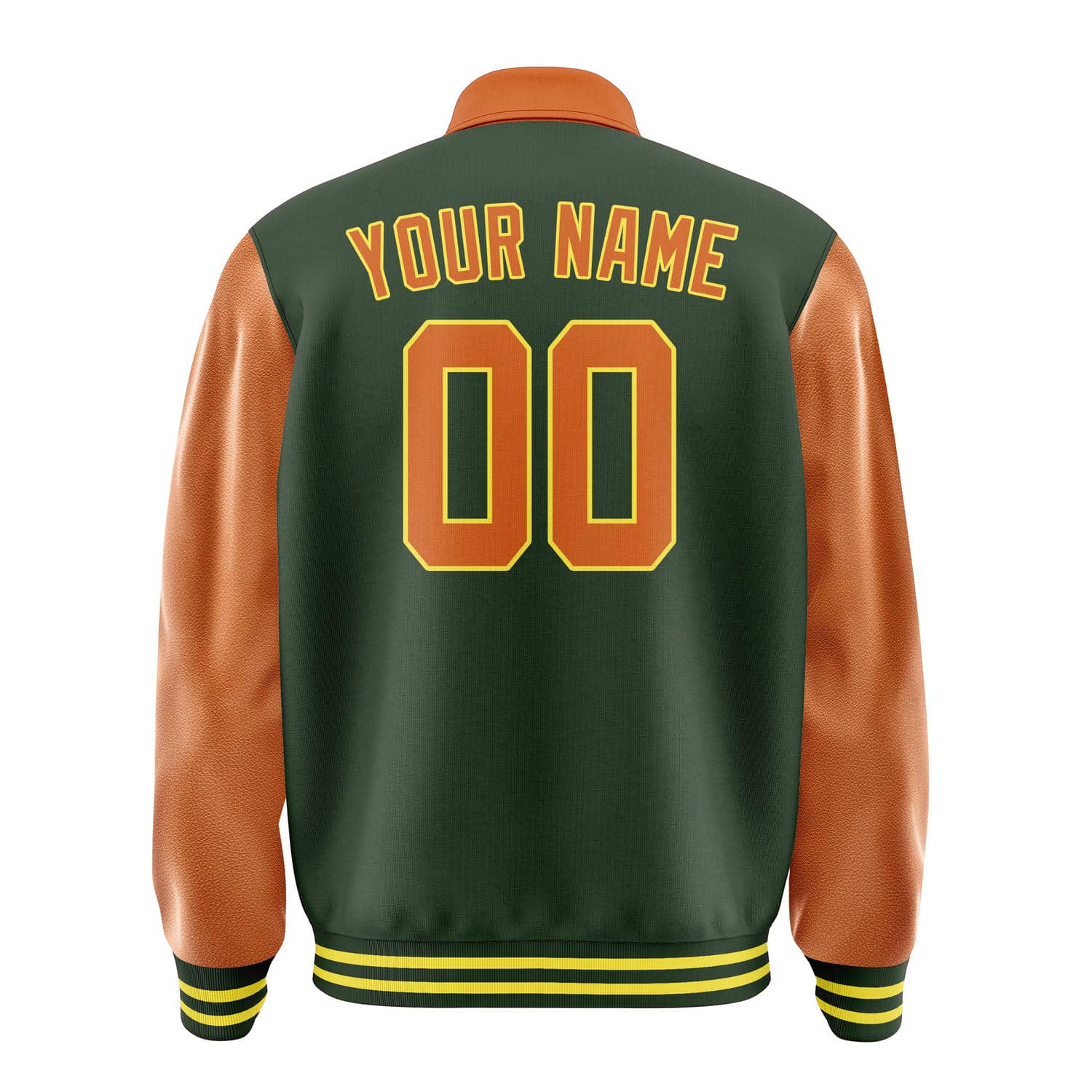 Maßgeschneidertes Tannengrün Orange Jacke