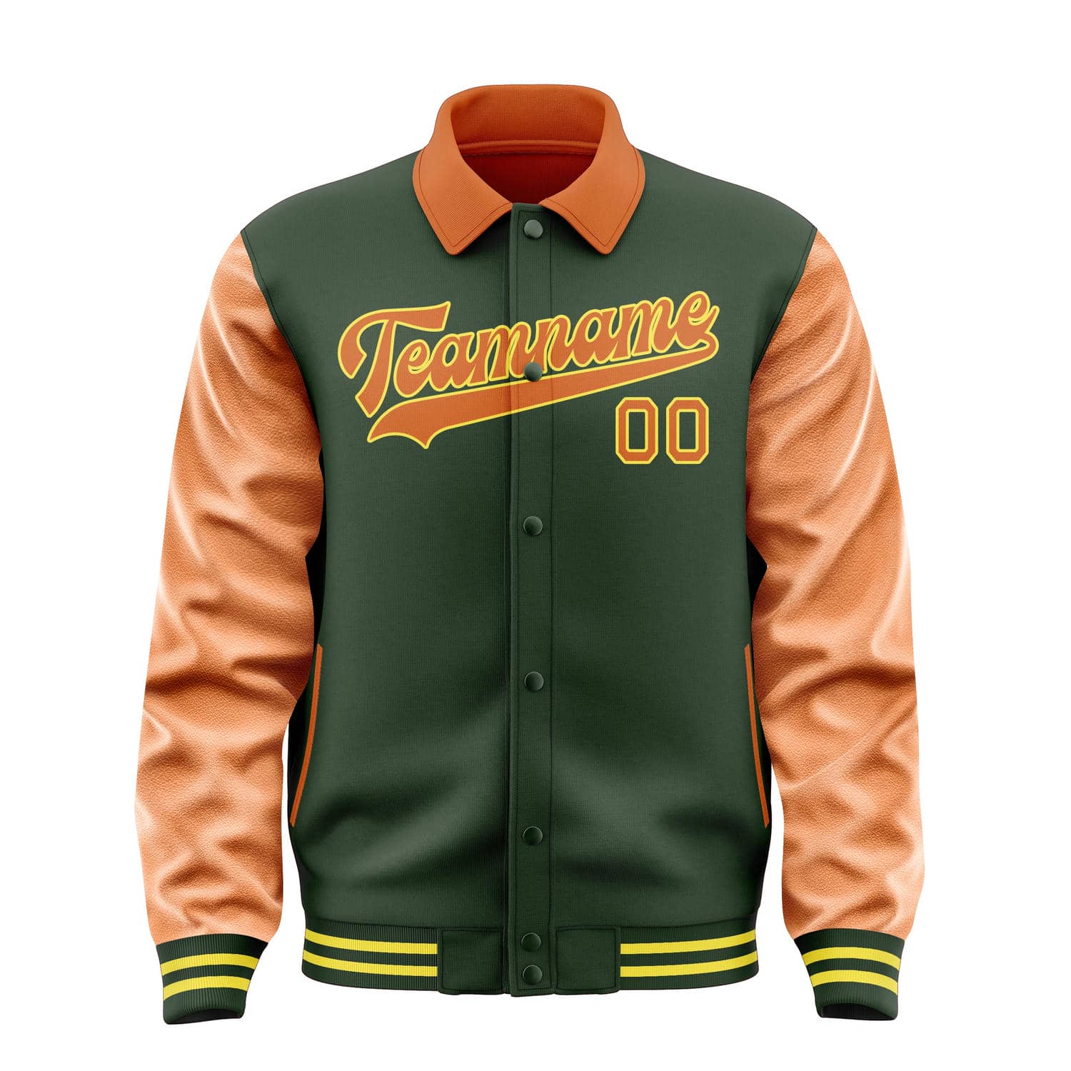 Maßgeschneidertes Tannengrün Orange Jacke