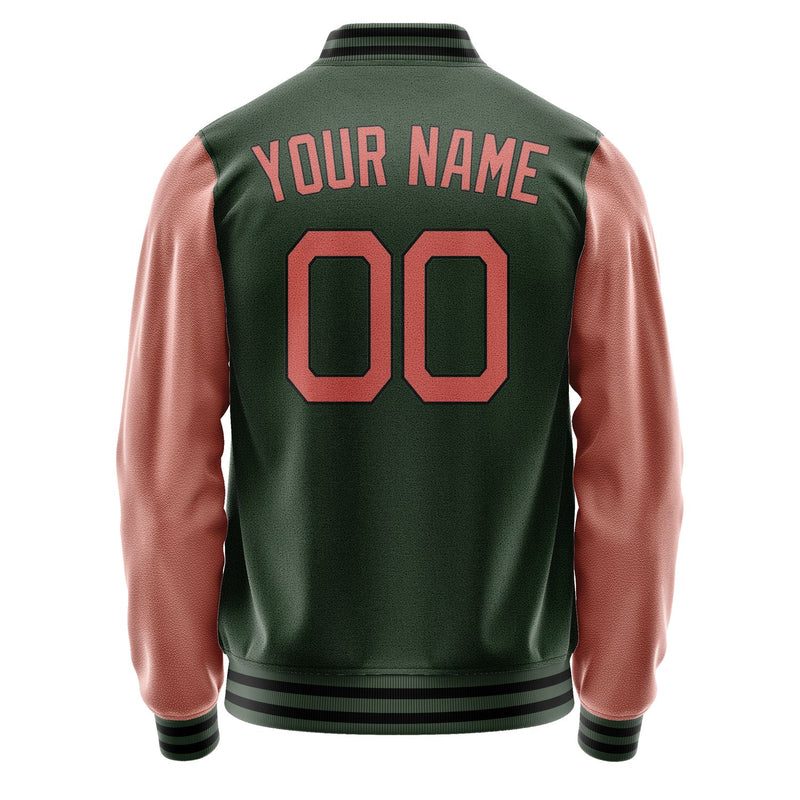 Maßgeschneidertes Tannengrün Kupferrose Jacke JA0606290617B21729
