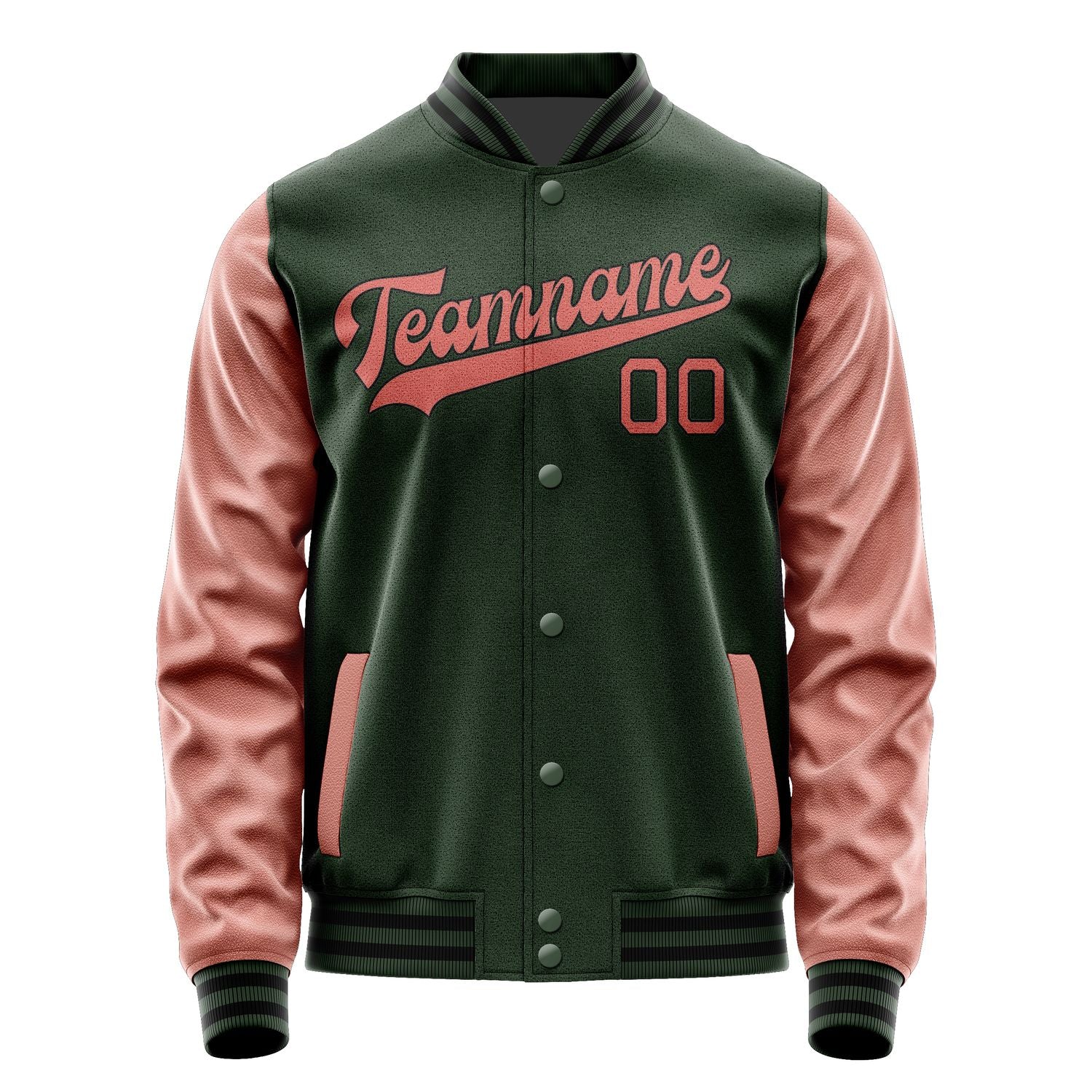 Maßgeschneidertes Tannengrün Kupferrose Jacke JA0606290617B31729