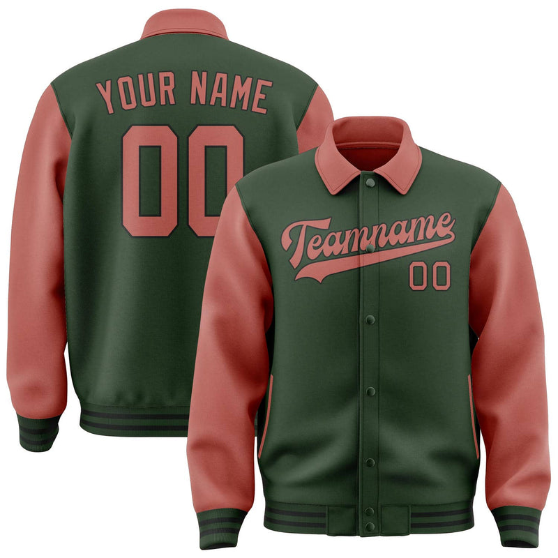 Maßgeschneidertes Tannengrün Kupferrose Jacke JA060629061717292917
