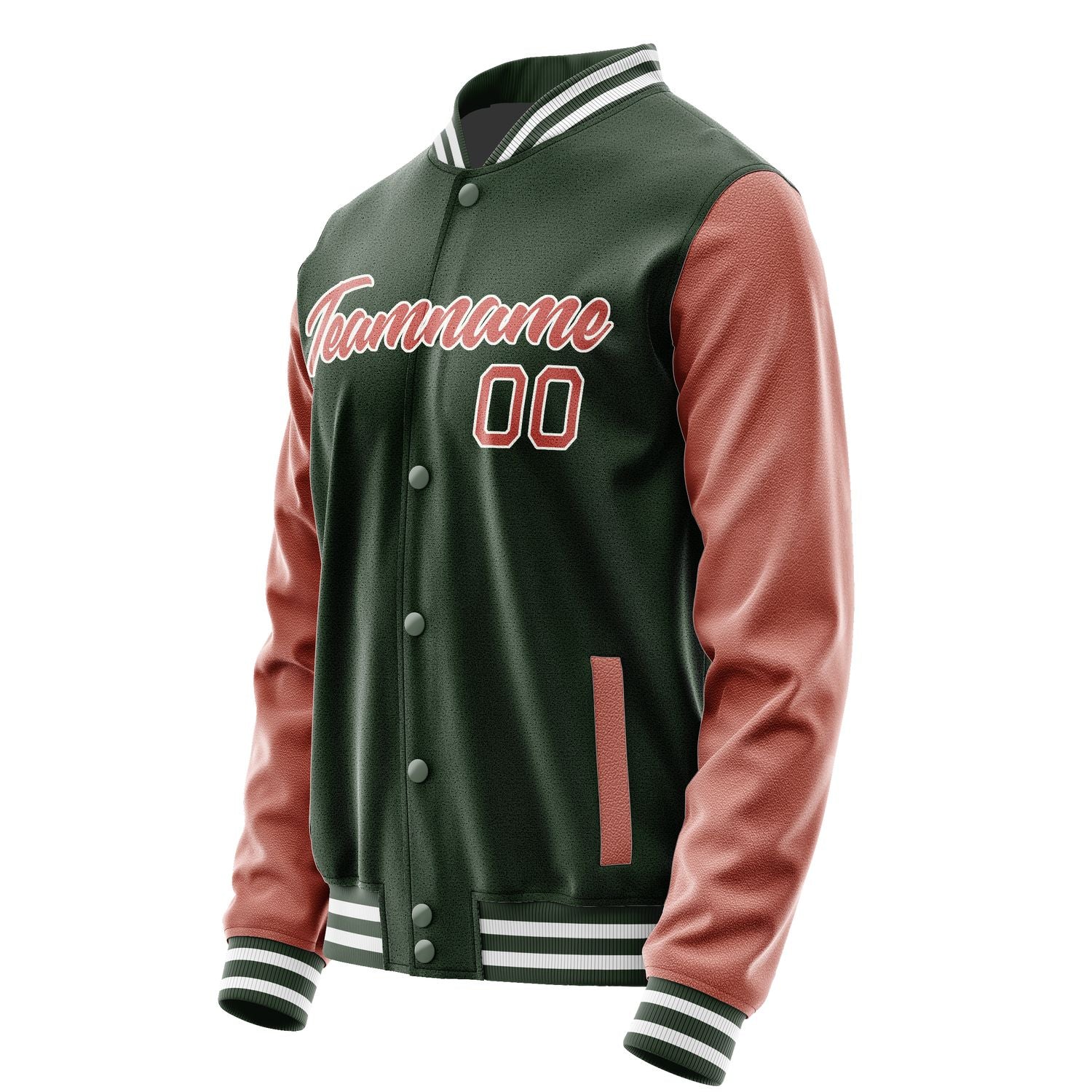 Maßgeschneidertes Tannengrün Kupferrose Jacke JA0606290618B21829