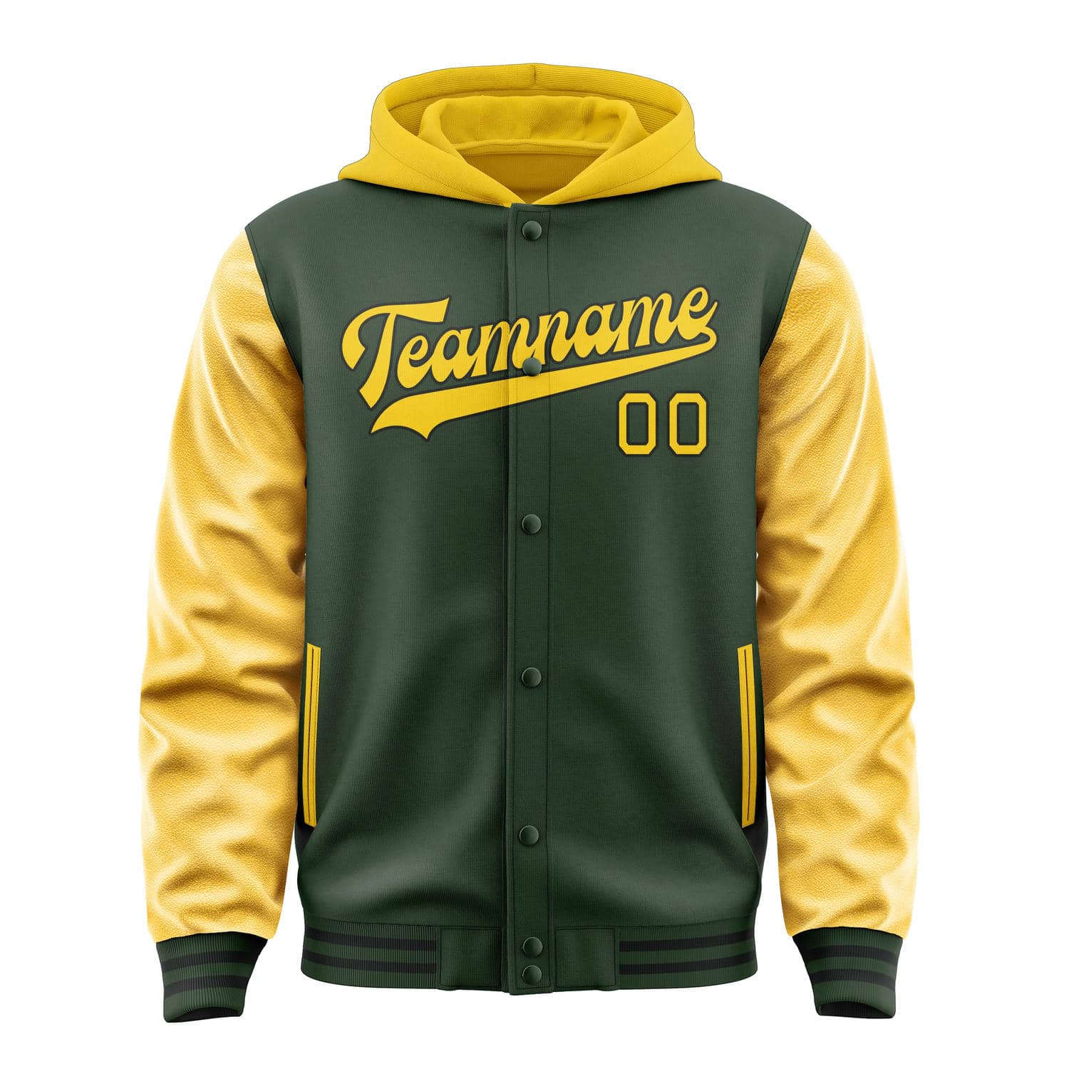 Maßgeschneidertes Tannengrün Gold Jacke