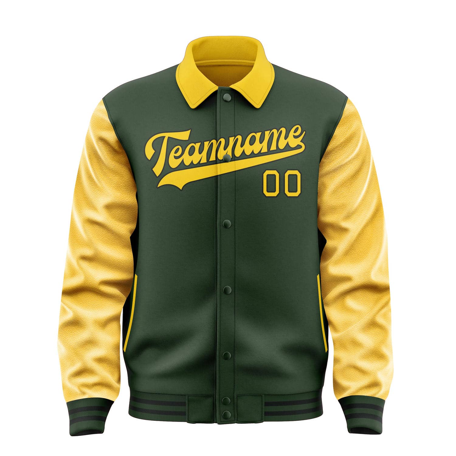 Maßgeschneidertes Tannengrün Gold Jacke