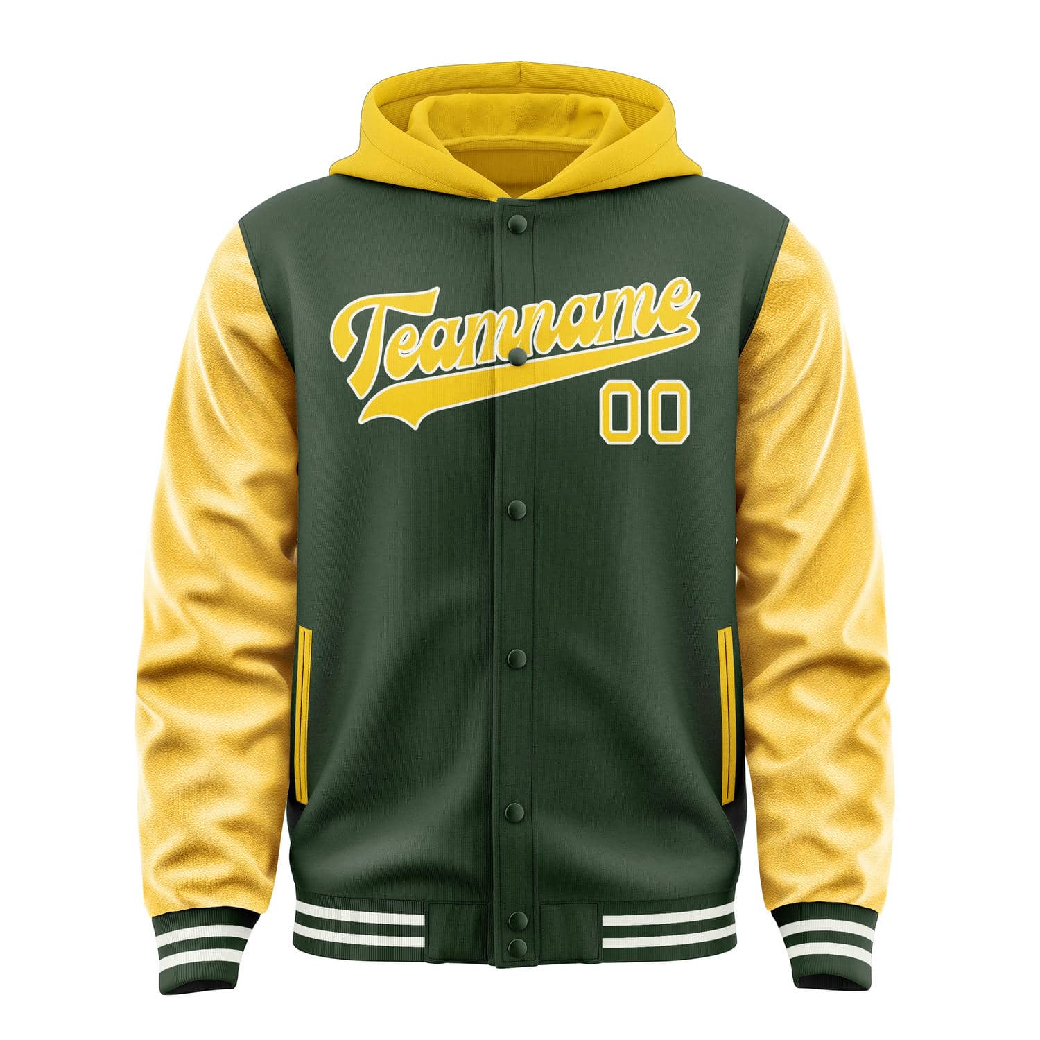 Maßgeschneidertes Tannengrün Gold Jacke