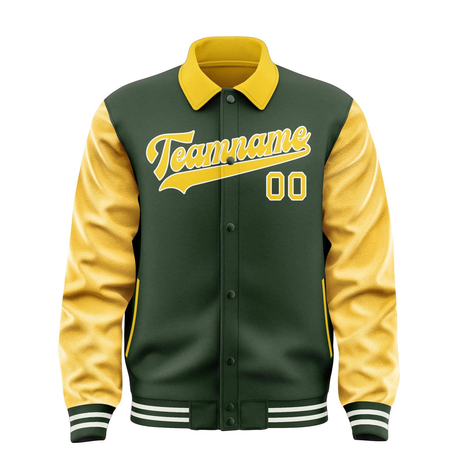 Maßgeschneidertes Tannengrün Gold Jacke