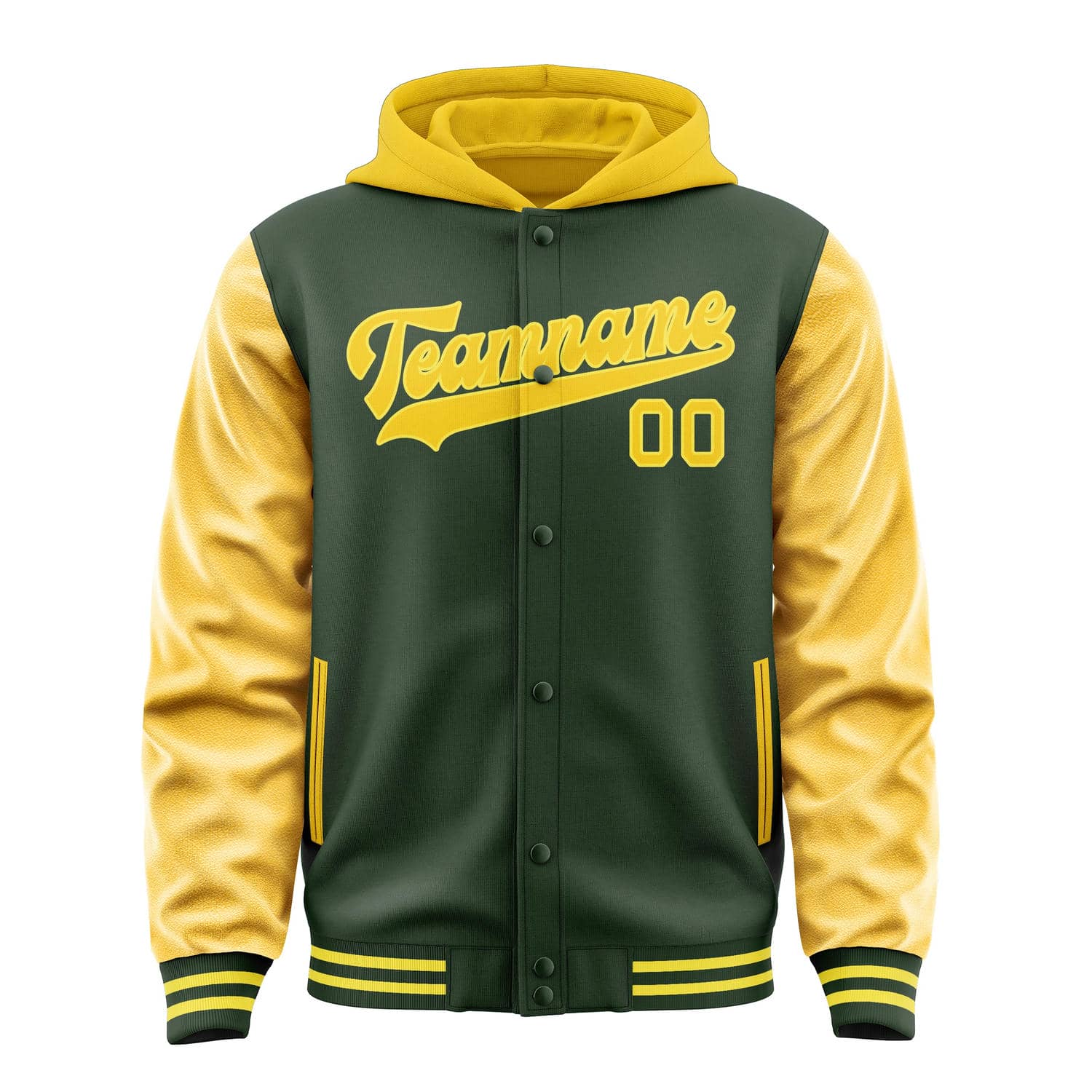 Maßgeschneidertes Tannengrün Gold Jacke