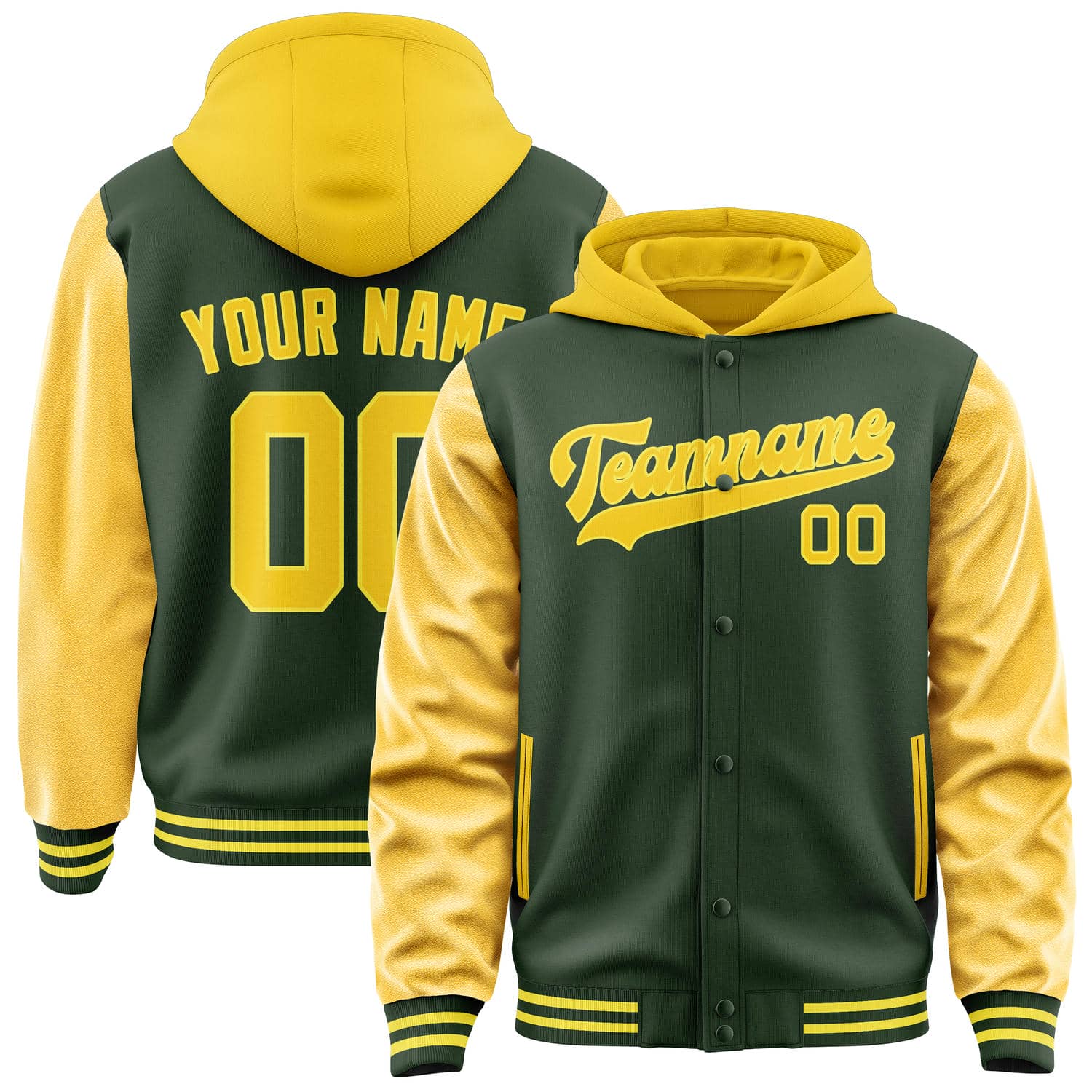 Maßgeschneidertes Tannengrün Gold Jacke JA060630062617303017