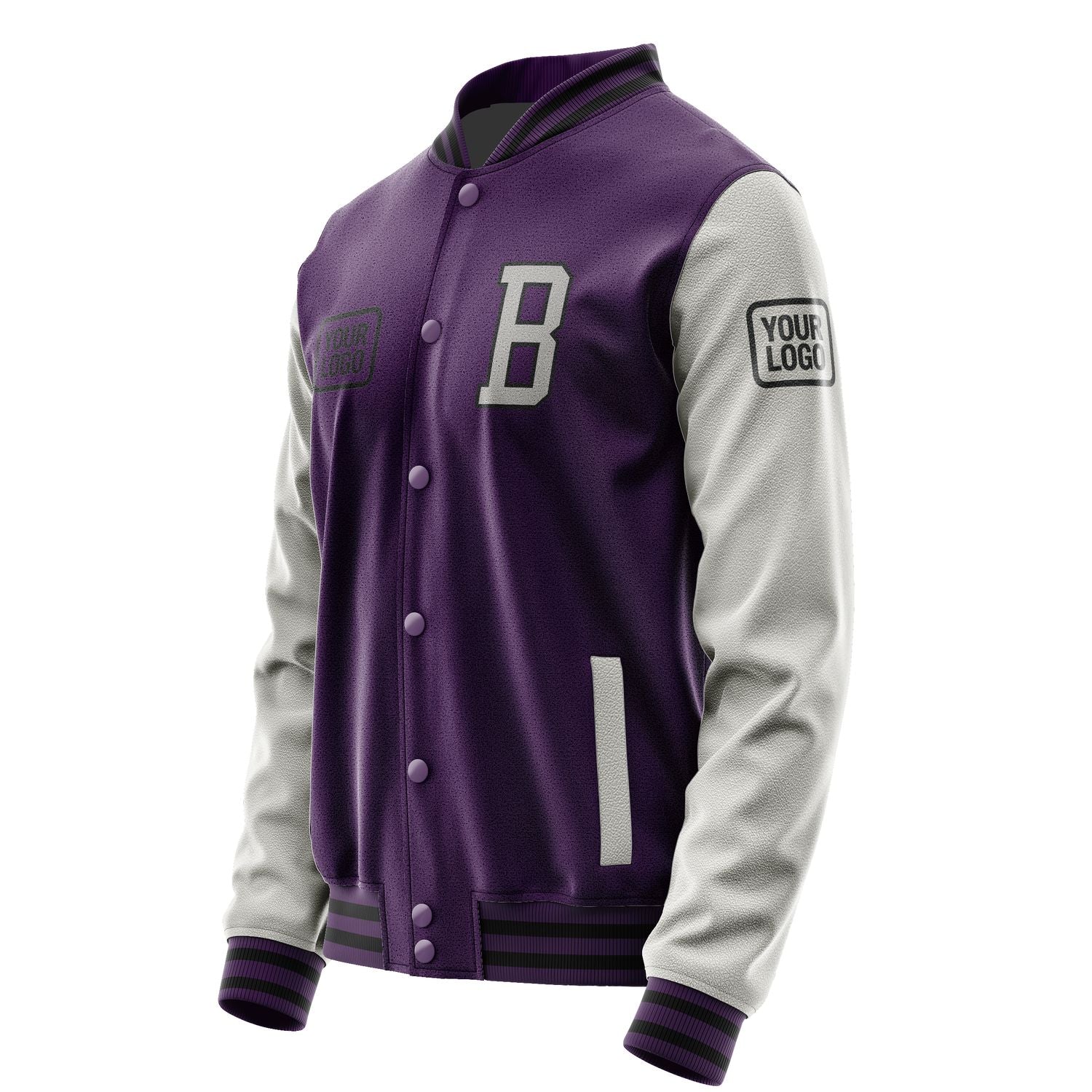 Maßgeschneidertes Lila Grau Jacke JA070704071717040417