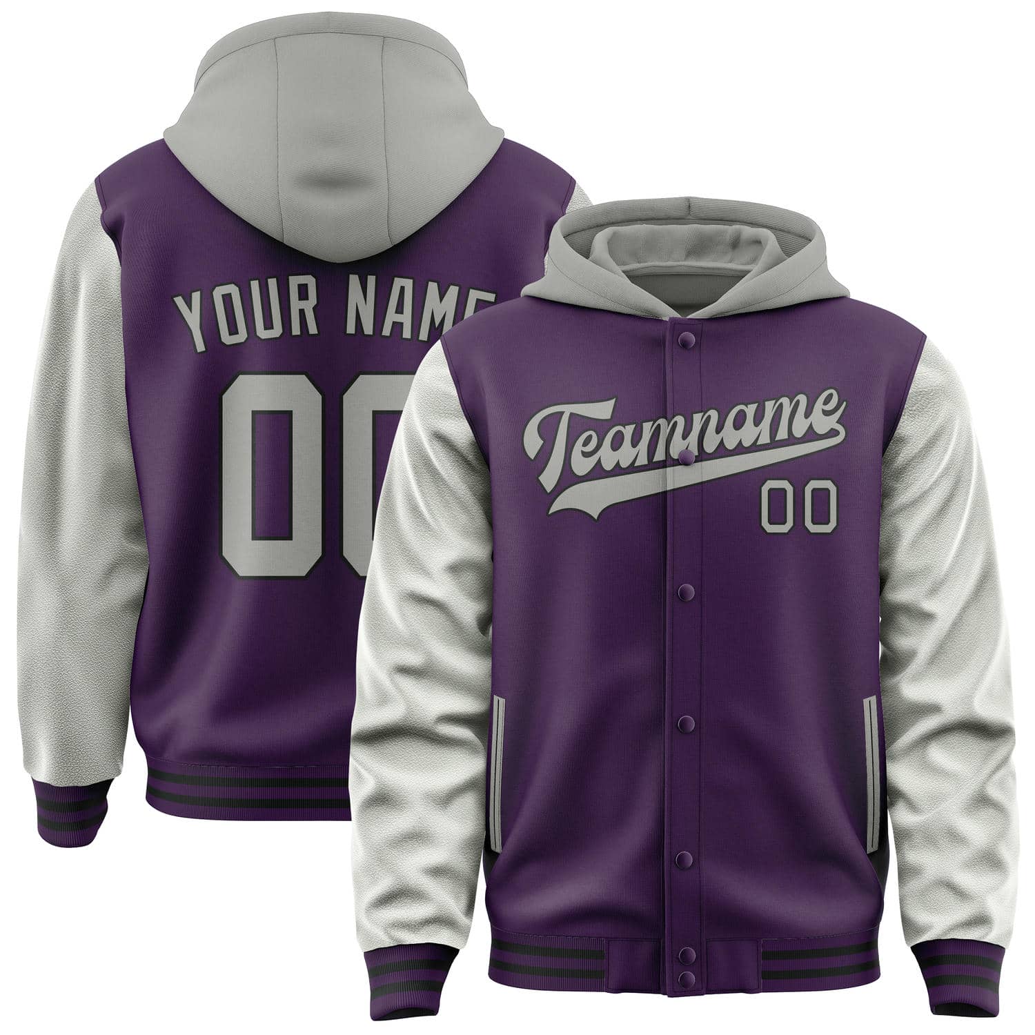 Maßgeschneidertes Lila Grau Jacke JA070704071717040417