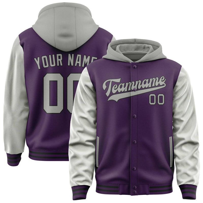 Maßgeschneidertes Lila Grau Jacke JA070704071717040417