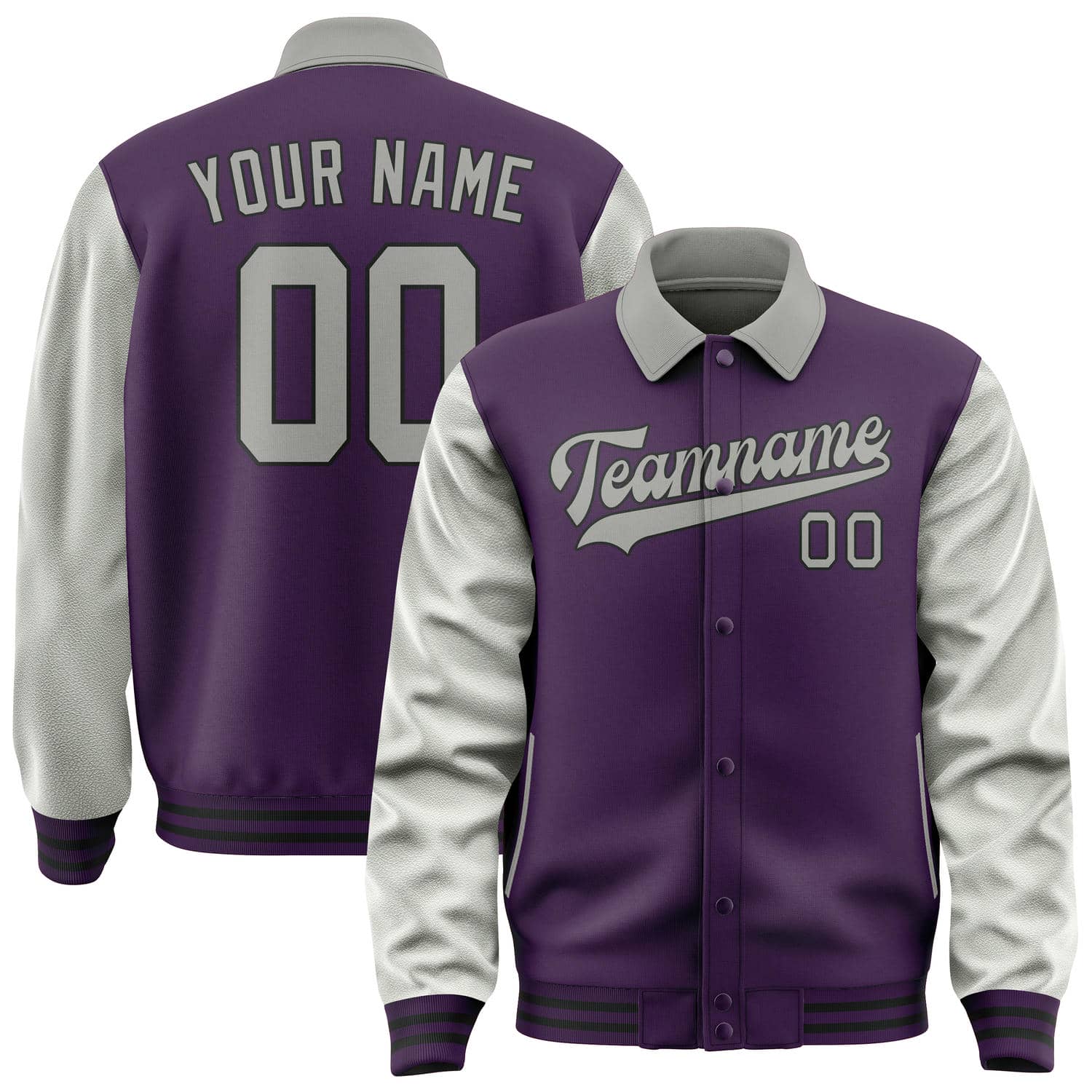 Maßgeschneidertes Lila Grau Jacke JA070704071717040417